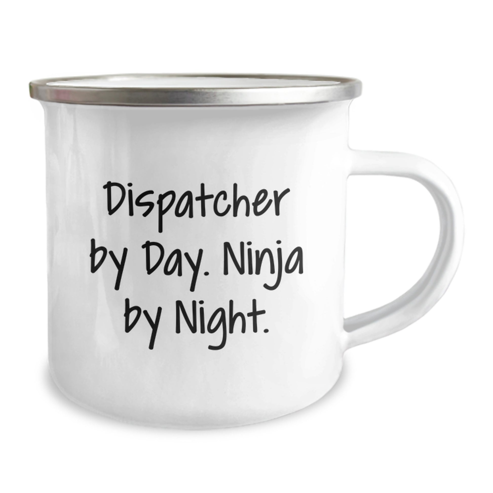 Dispatcher Gifts: Funny Camping Mug - 'Dispatcher By Day. Ninja By Night.' for Birthday - Gifts from Friends to Dispatcher - Image 2