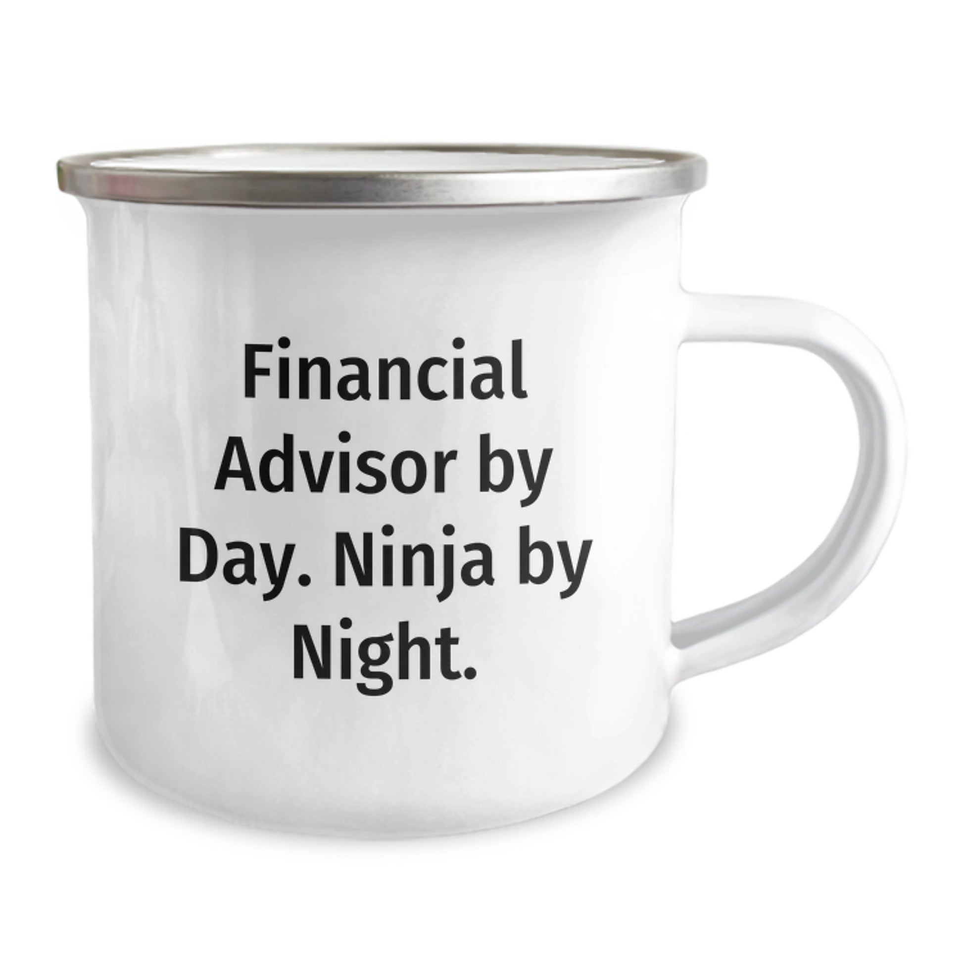 Financial Advisor Gifts from Friends for Graduation - Camping Mug - 'Financial Advisor By Day. Ninja By Night.' - Image 2