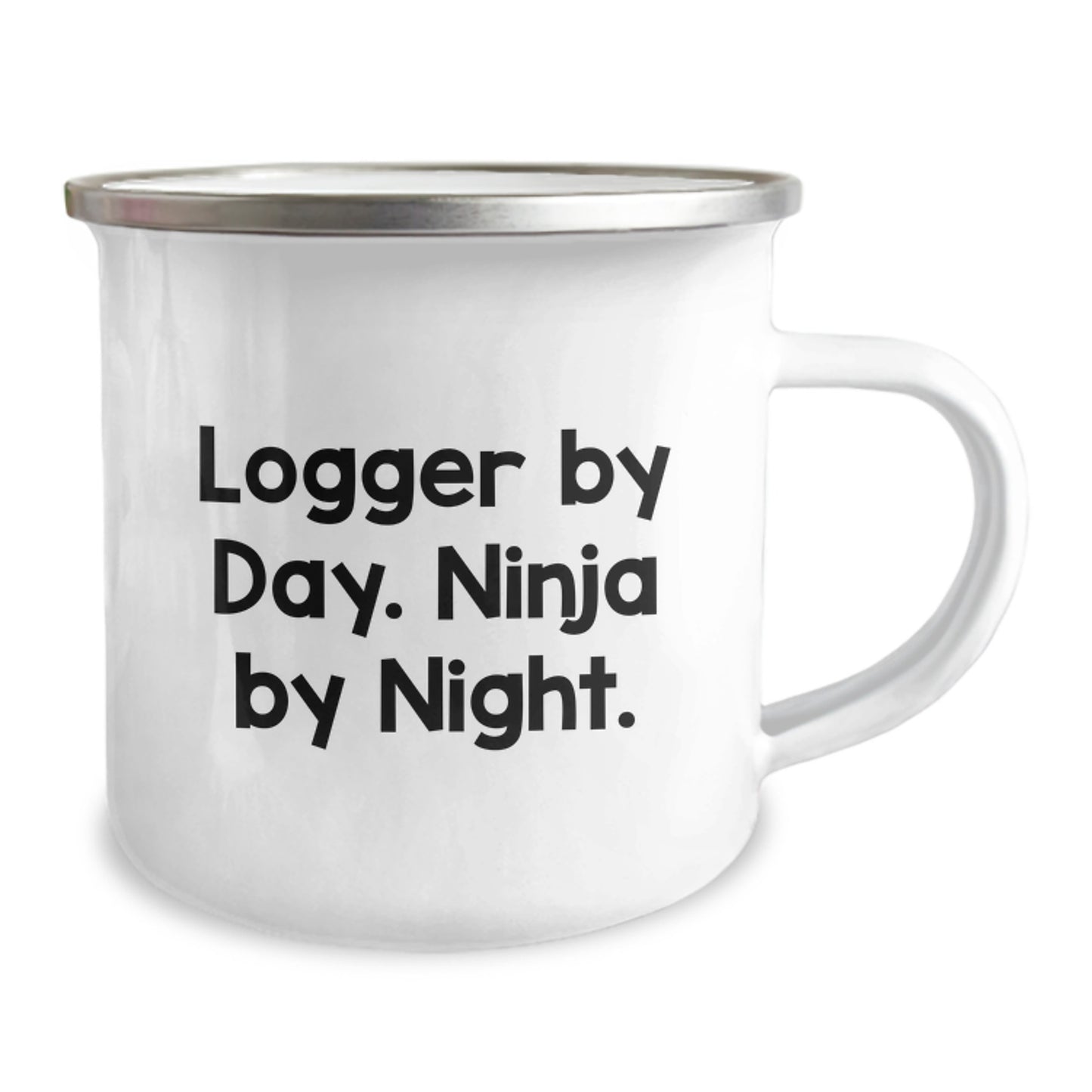 Funny Logger Mugs, Gifts for Logger, Birthday Unique Gifts from Friends, Cute Ninja Logger Mug - Image 2