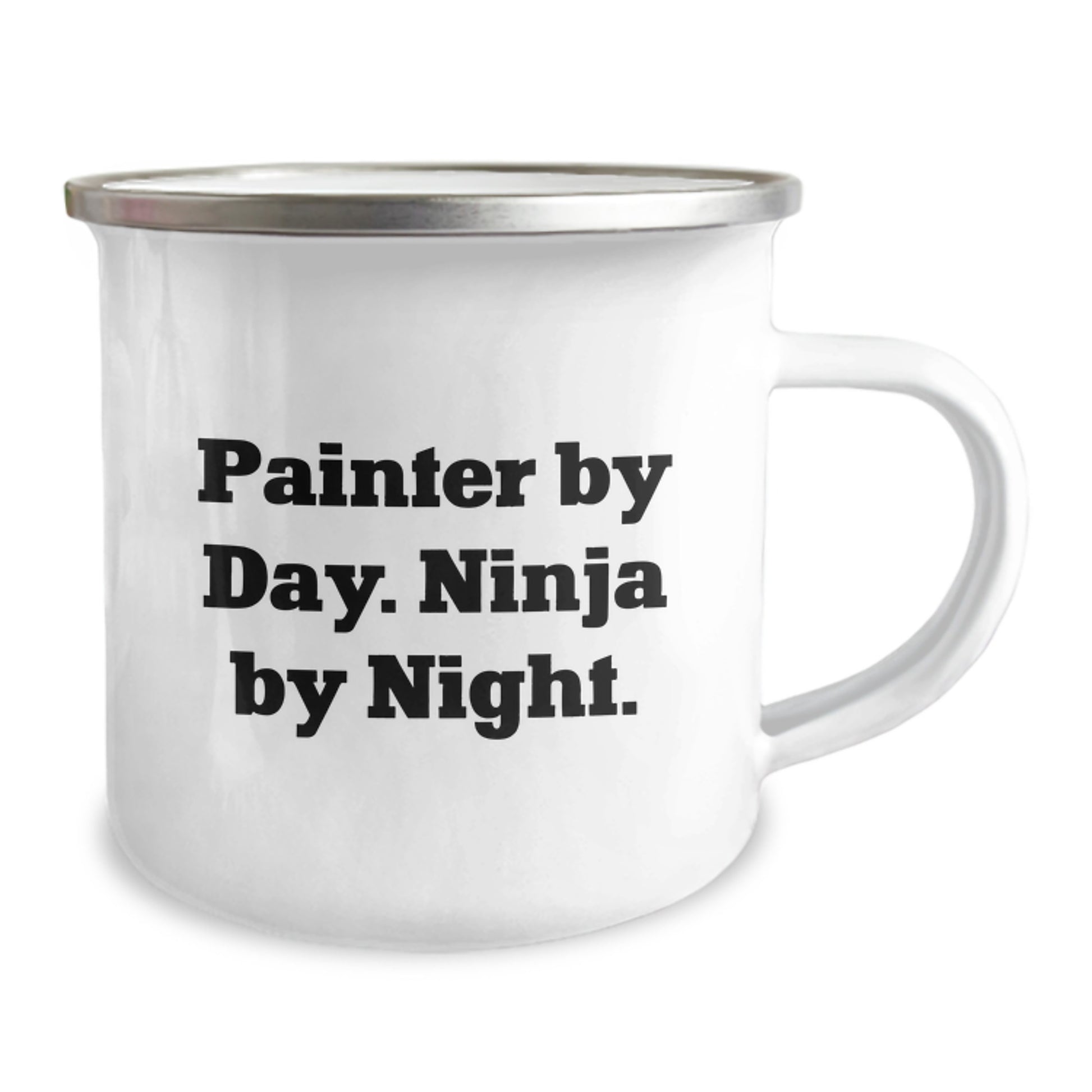 Funny Painter Gifts for Men, Birthday Unique Gifts from Friends, Painter By Day. Ninja By Night. Camping Mug - Image 2