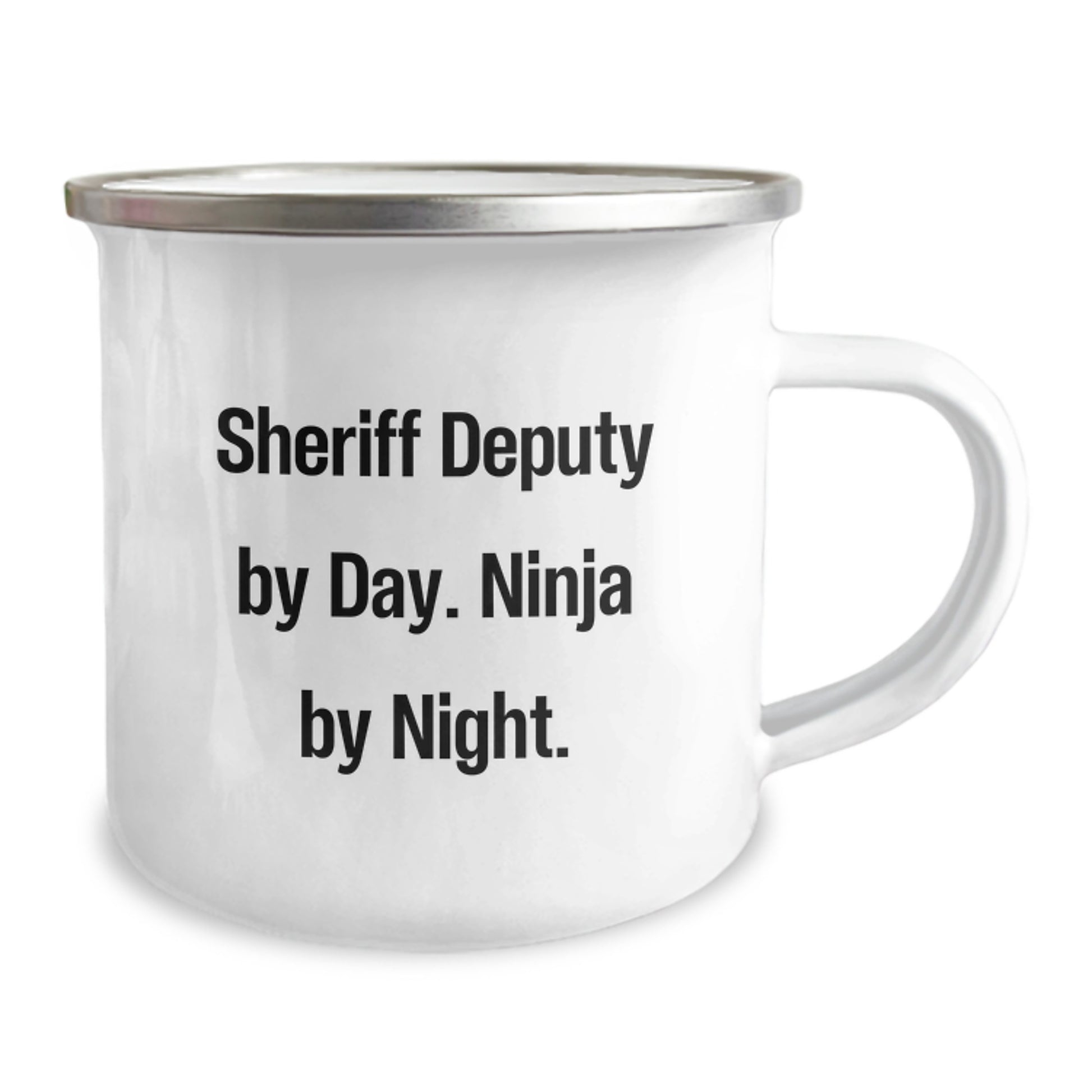 Funny Sheriff Deputy Gifts for Men Camping Mug, Sheriff Deputy By Day Ninja By Night Christmas Unique Presents from Friends Family - Image 2