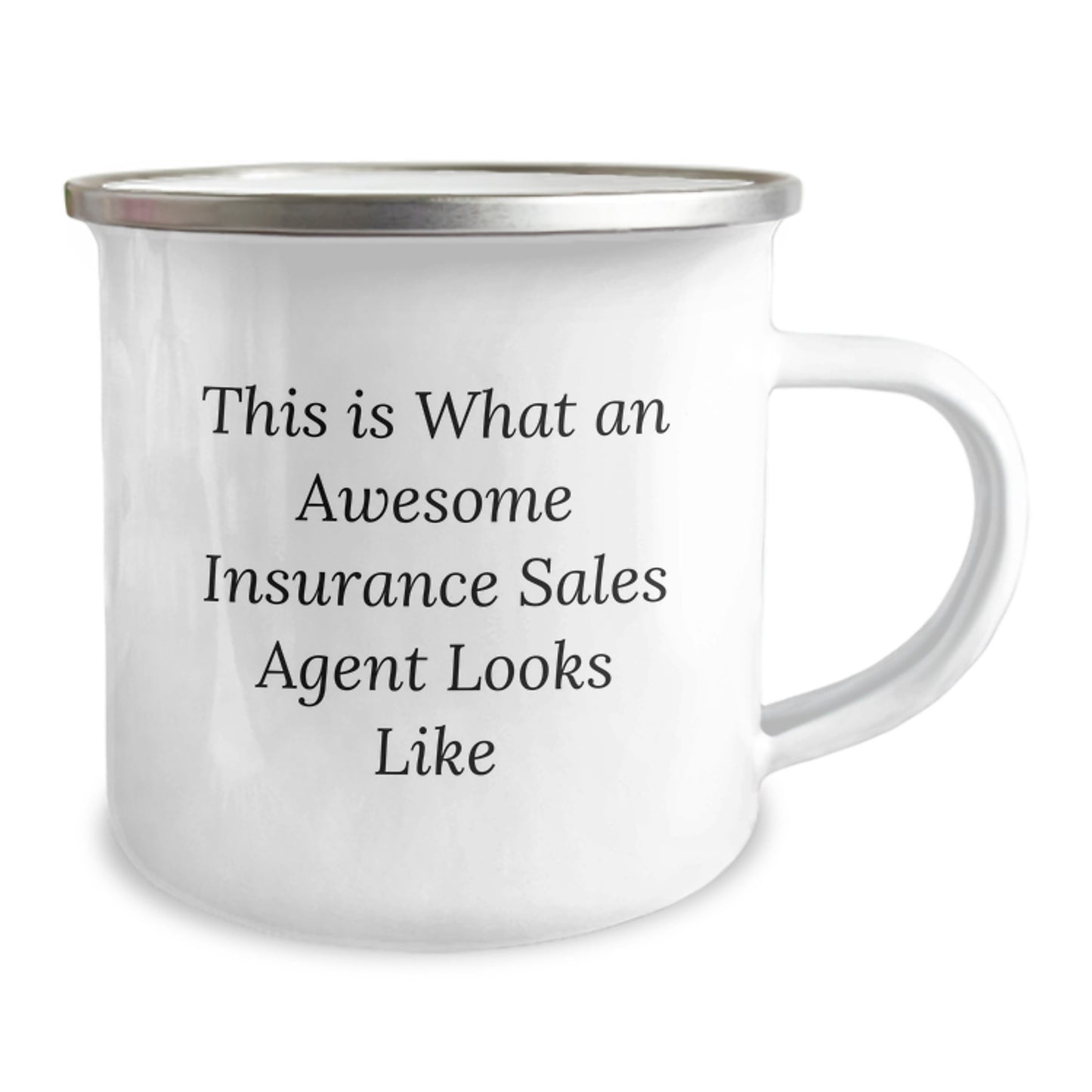 Funny Insurance Sales Agent Gifts, Christmas Unique Mugs for Men, Camping Mug with Inspirational Quote 'This Is What An Awesome Insurance Sales Agent Looks Like' - Image 2