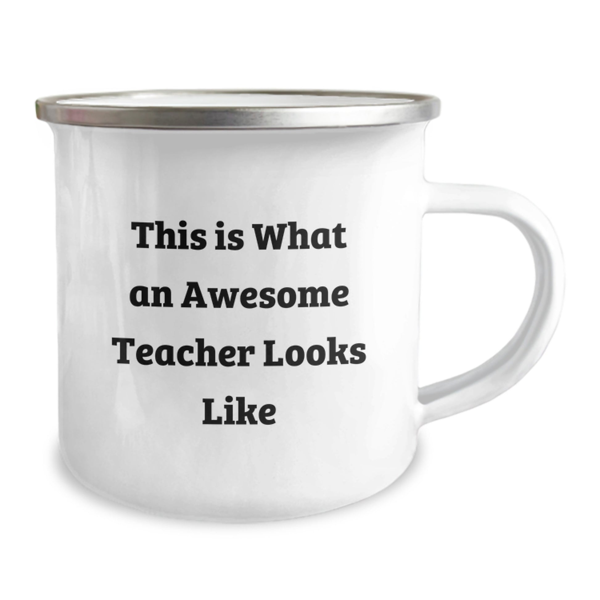 Teacher Gifts from Friends, Unique Birthday Unique Gifts for Her, Inspirational Camping Mug with Funny Quote 'This Is What An Awesome Teacher Looks Like' - Image 2
