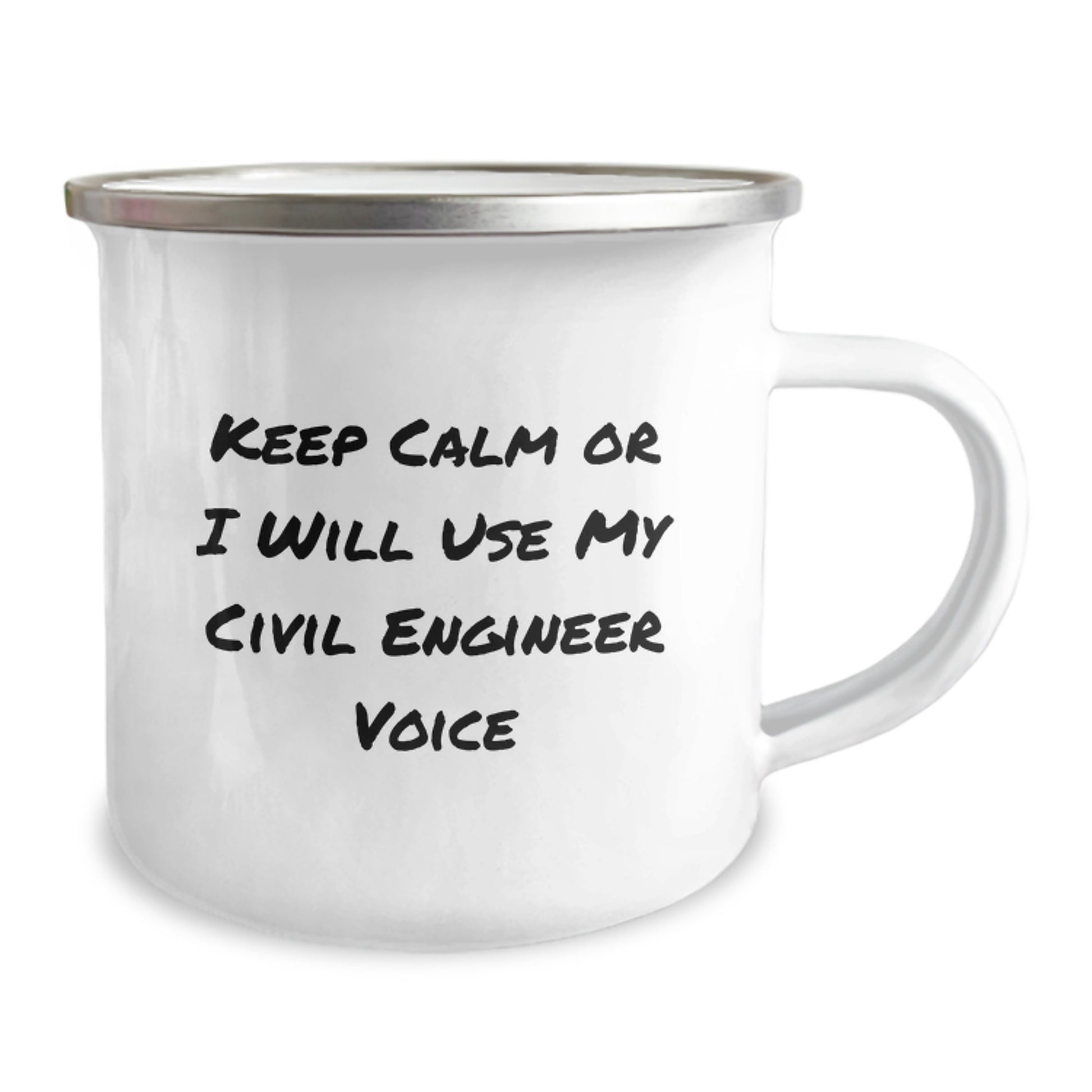 Funny Civil Engineer Gifts from Friends - Keep Calm Or I Will Use My Civil Engineer Voice Camping Mug for Dad on Father's Day - Image 2