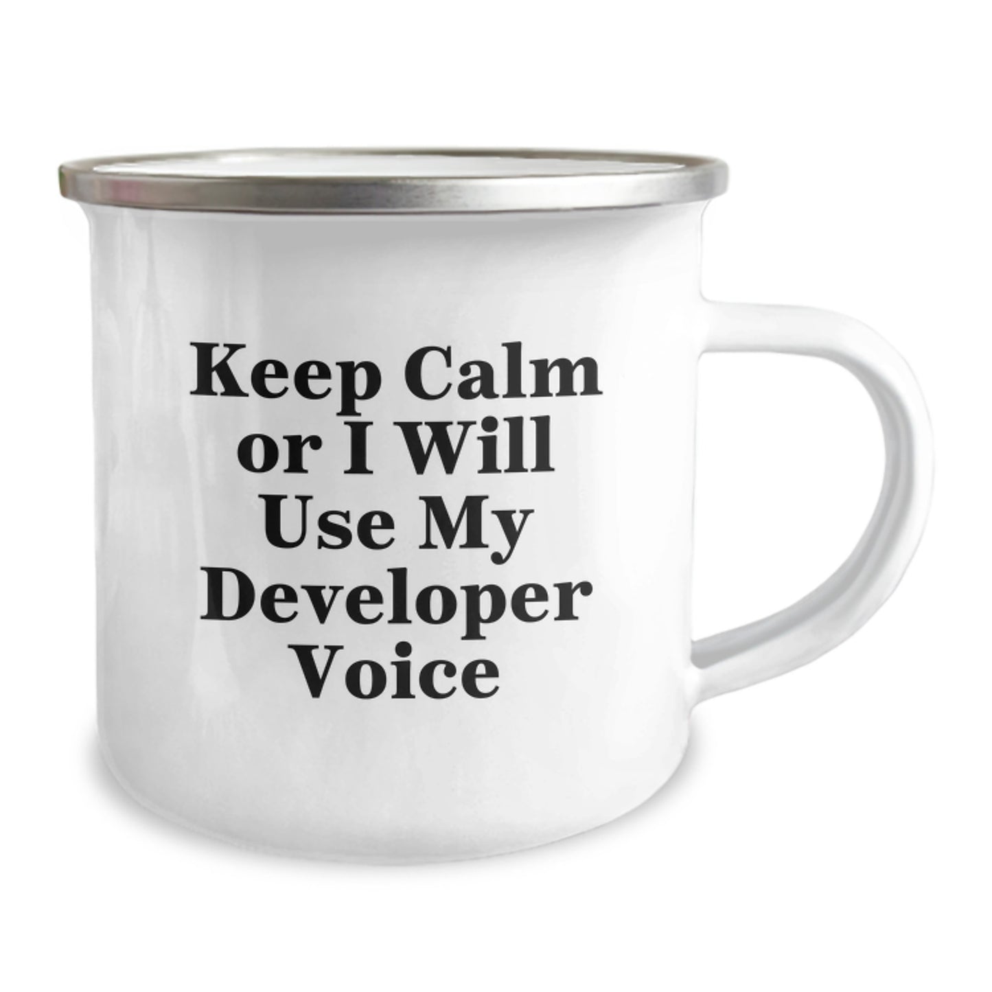 Funny Keep Calm Developer Gifts from Men, Women, Friends, Coworkers to Developer, Graduation Unique Gifts, Camping Mug for Developer - Image 2