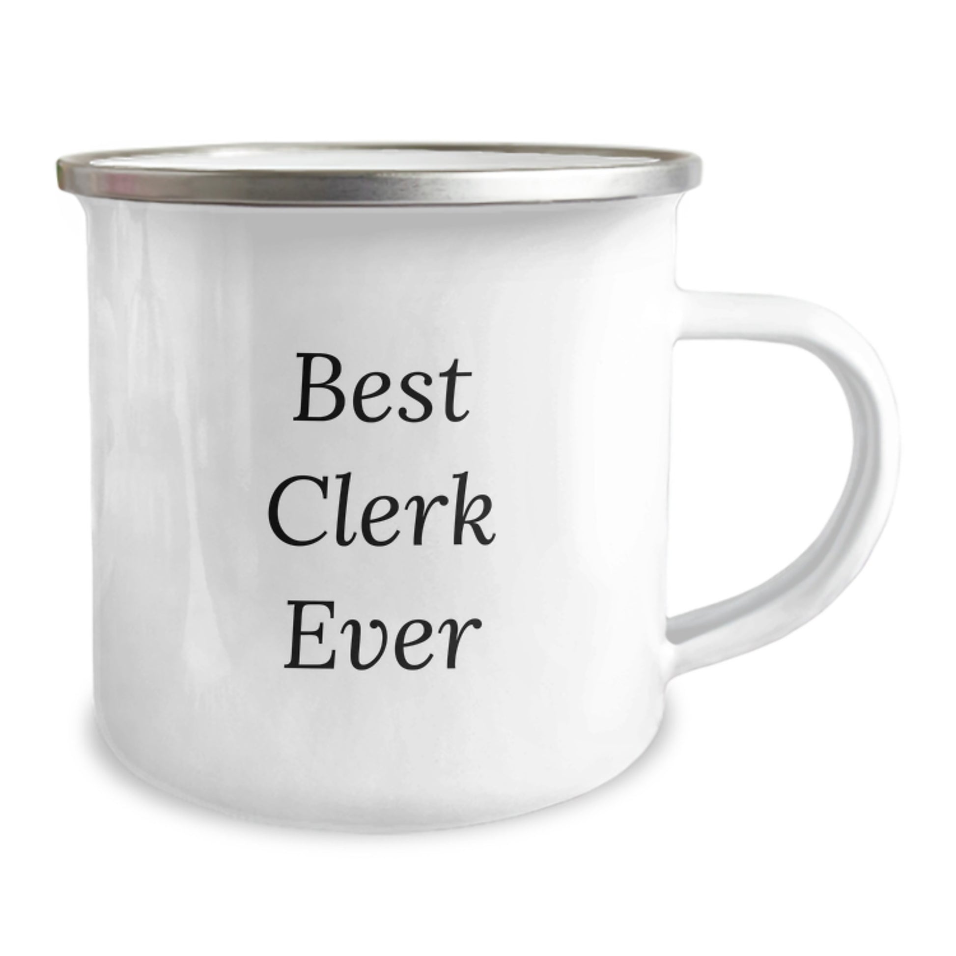Funny Clerk Gifts for Men, Christmas Unique Presents from Friends and Family, Best Clerk Ever Camping Mug - Image 2