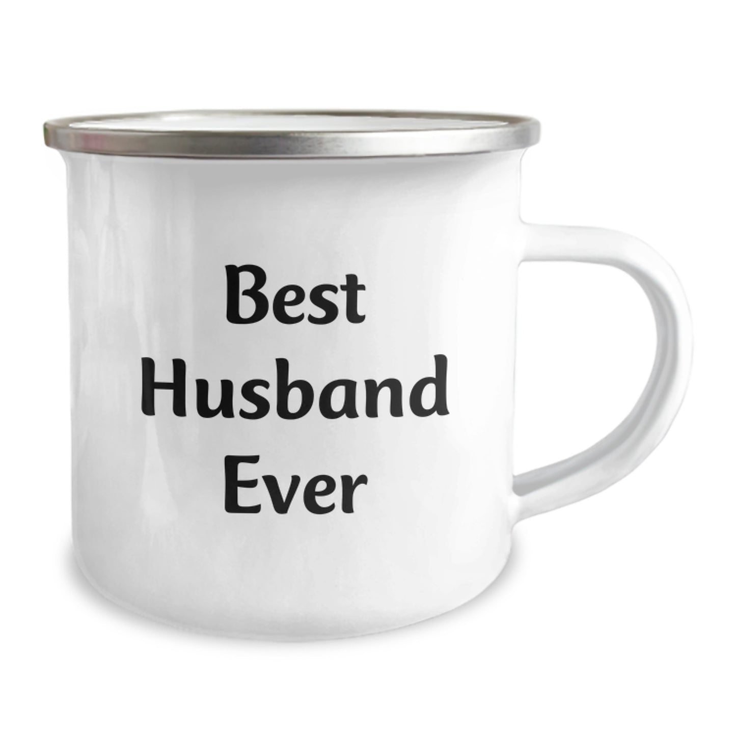 Funny Husband Camping Mug Gifts for Him - 'Best Husband Ever' Enamel Print, 12 oz Stainless Steel - Perfect Graduation Unique Gifts from Family - Image 2