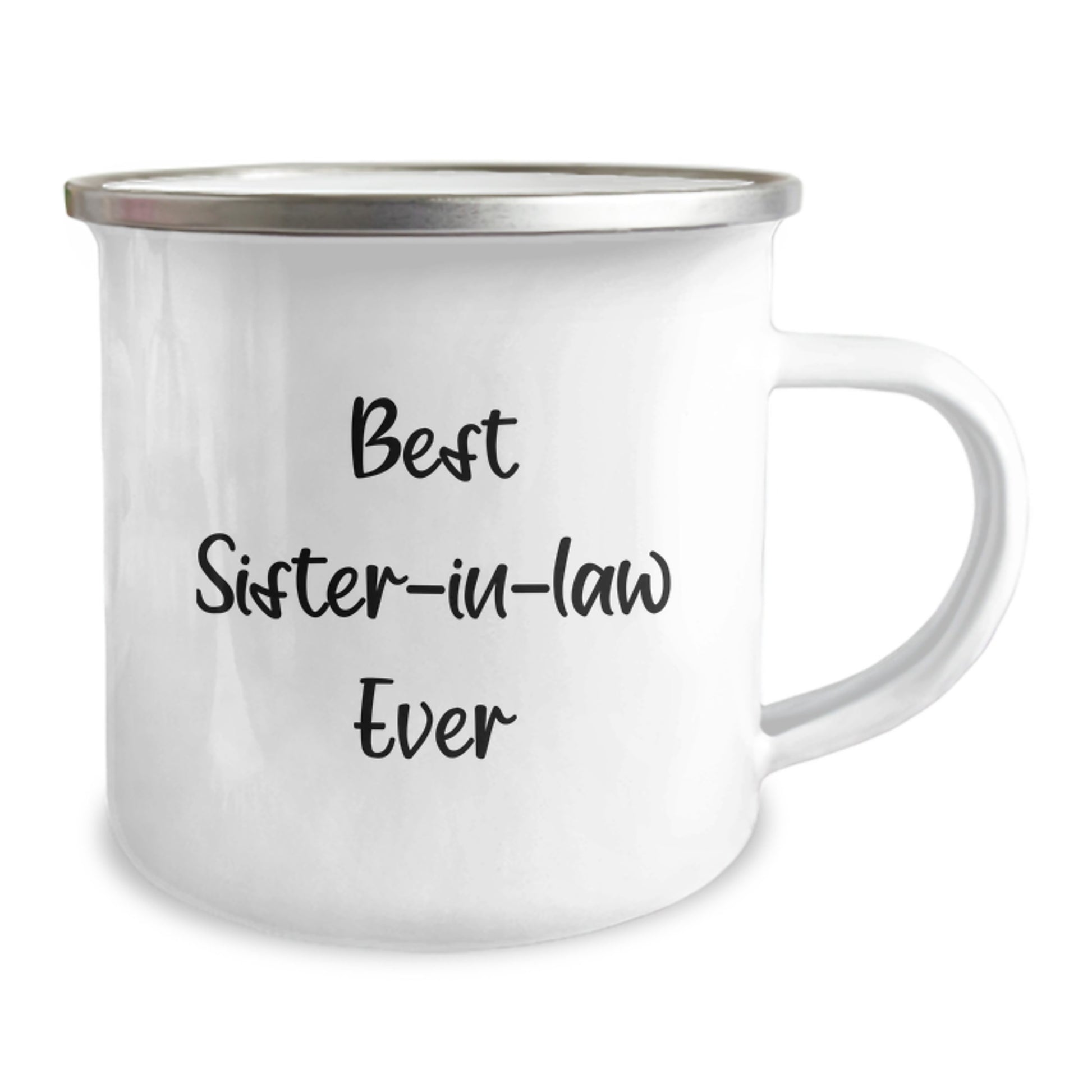 Funny Sister-in-law Gifts for Graduation - 'Best Sister-in-law Ever' Camping Mug from Family, 12 oz Stainless Steel with Enamel Finish - Image 2