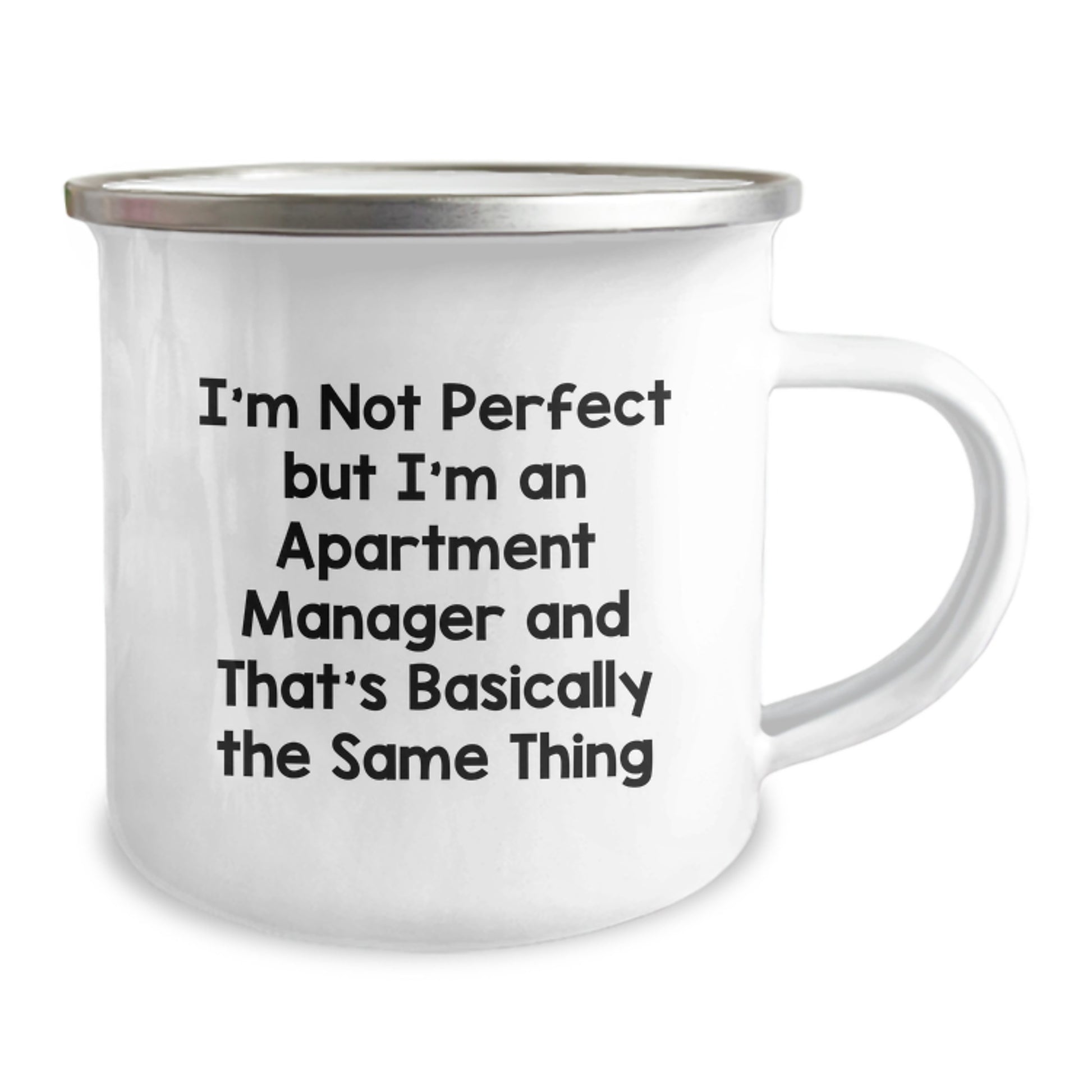 Funny Apartment Manager Birthday Unique Gifts from Friends - I'm Not Perfect Camping Mug for Apartment Manager - Image 2