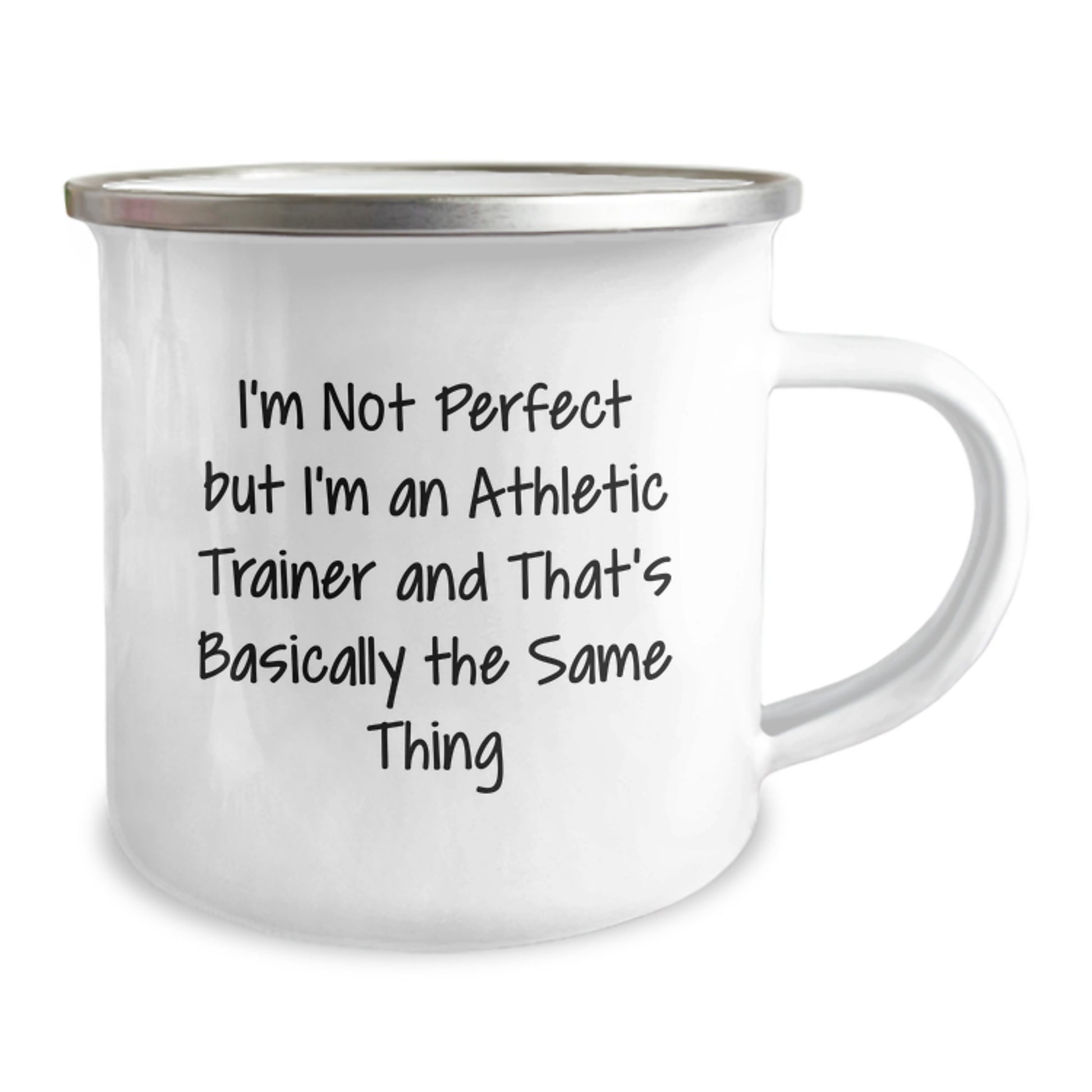 Funny Athletic Trainer Mug Gifts for Birthday from Friends - 'I'm Not Perfect But I'm An Athletic Trainer' - Image 2