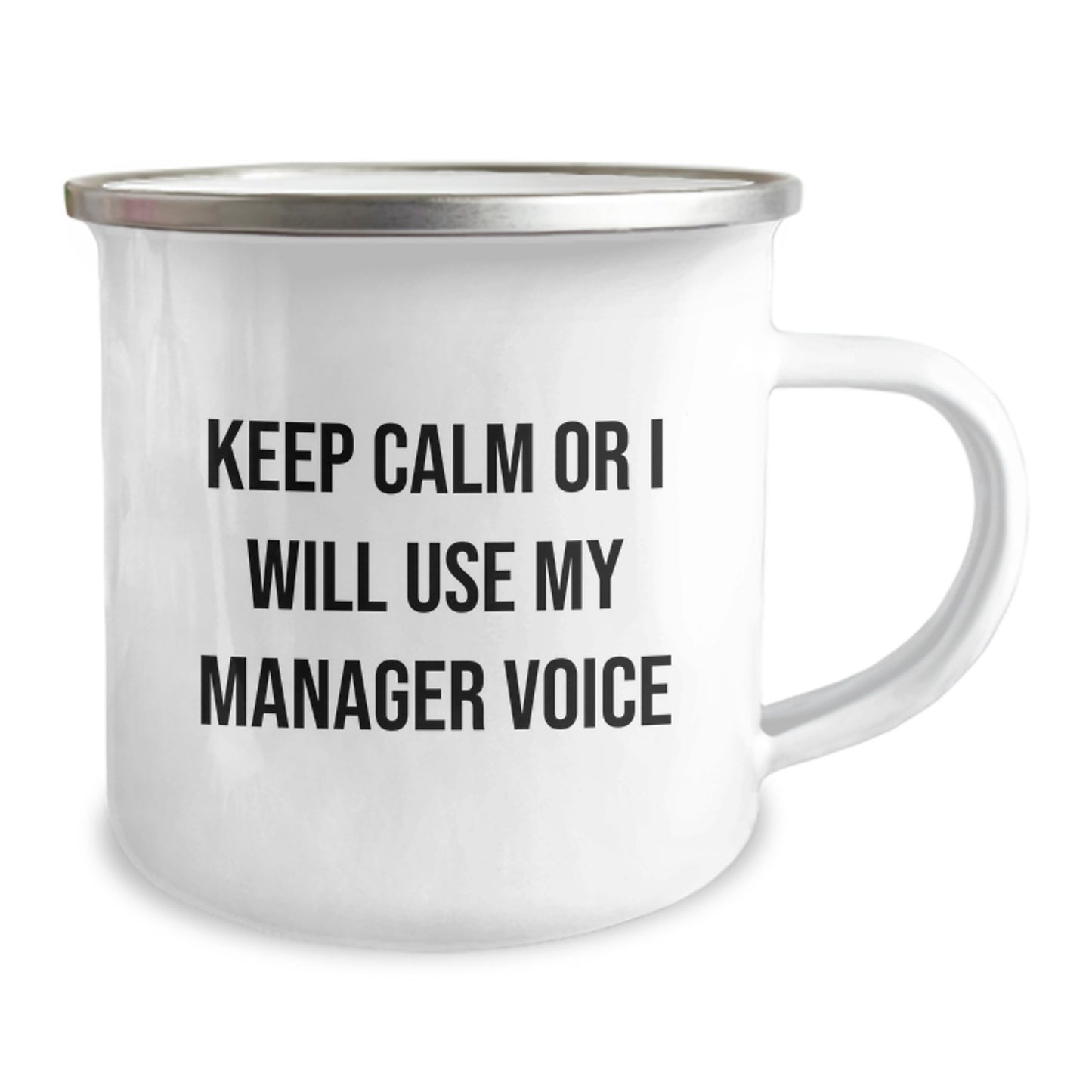 Funny Gifts from Dad to Manager - Keep Calm I Will Use My Manager Voice - Camping Mug for Men - Father's Day Unique Gifts for Manager Friends - Image 2