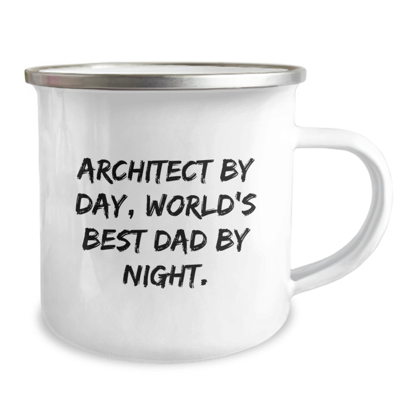 Architect Gifts Funny Quote Camping Mug, Gifts from Dad to Best Architect, World's Best Dad Birthday Unique Gifts - Image 2