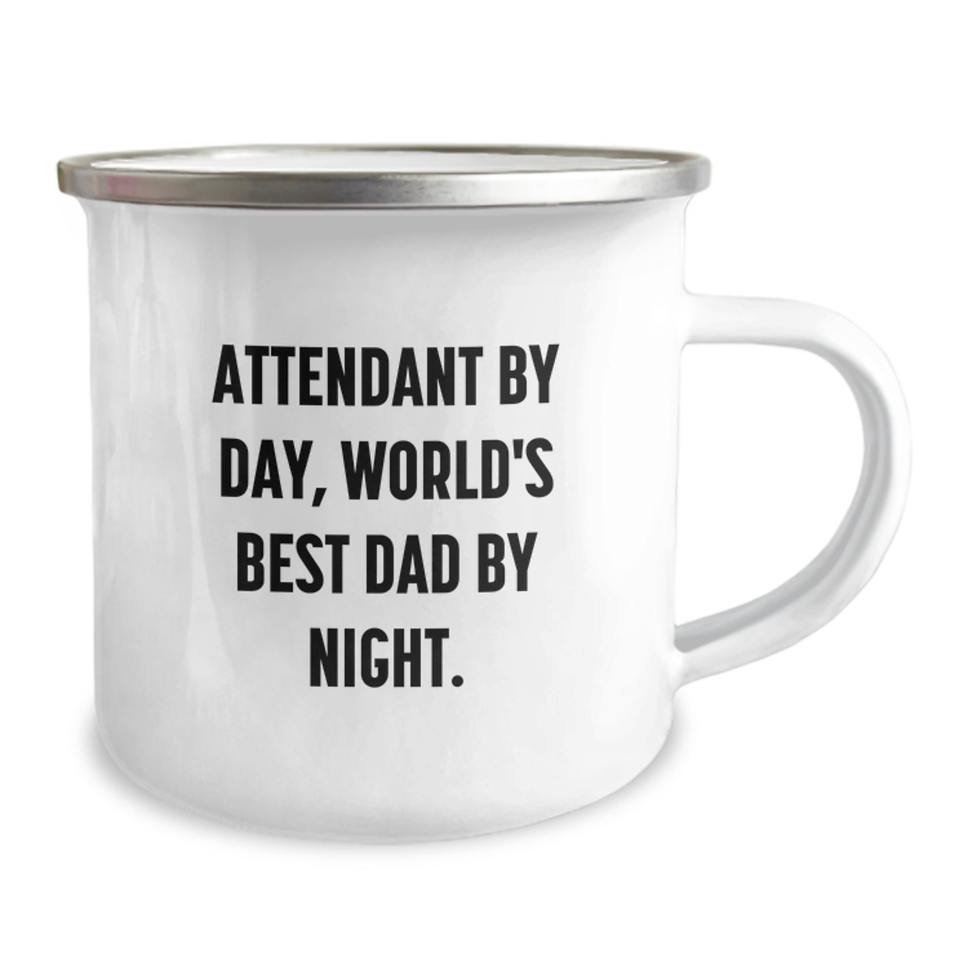 Attendant Gifts - Funny Camping Mug Attendant By Day, World's Best Dad By Night. Gifts from Family for Birthday - Image 2