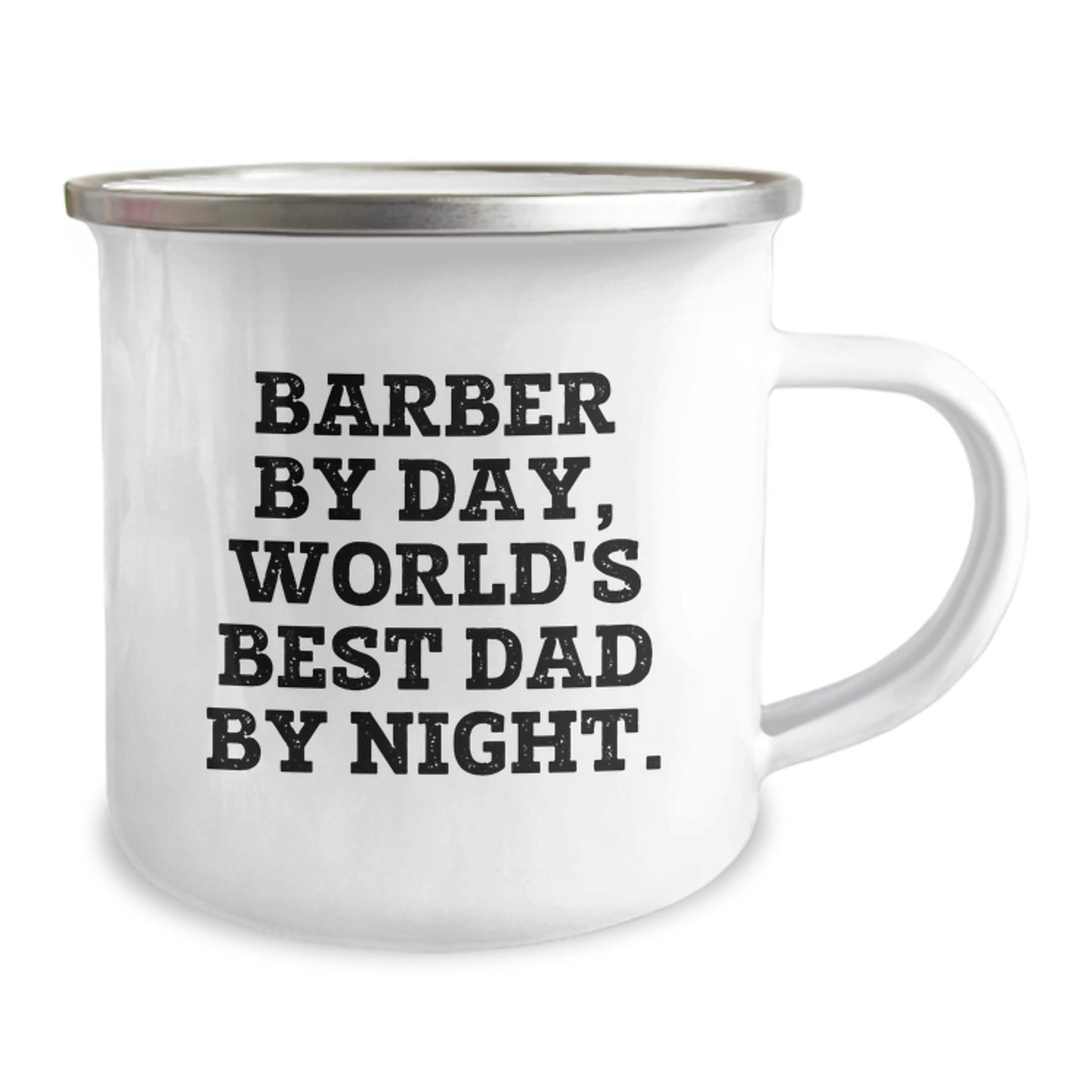 Funny Barber Gifts for Him, World's Best Dad Camping Mug, Birthday Unique Gifts from Friends, Men, or Coworkers - Image 2