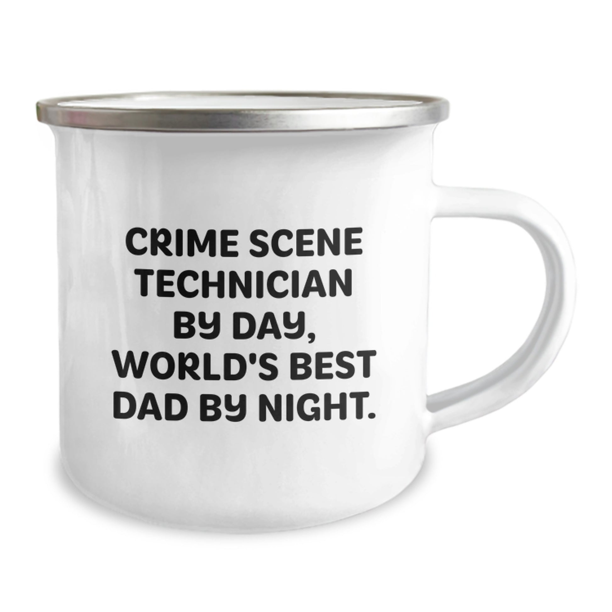 Crime Scene Technician Gifts | Funny Mug for Birthday - 'By Day, World's Best Dad By Night.' - Camping Mug for Men - Image 2