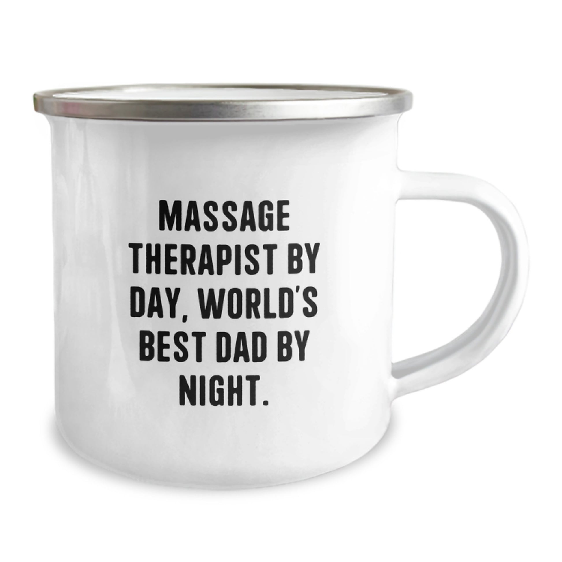 Funny Massage Therapist Gifts for Men - Camping Mug, 'Massage Therapist By Day, World's Best Dad By Night.' - Gifts from Dads to Massage Therapist on Birthday - Image 2