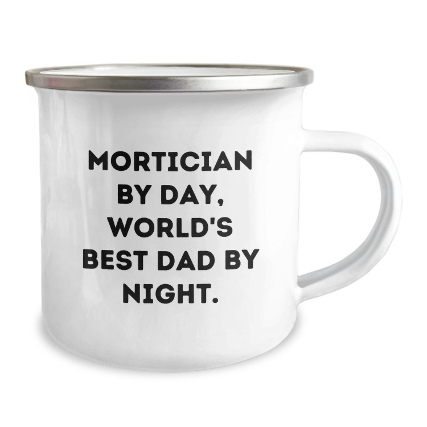 Funny Mortician Gifts for Men, Mortician By Day, World's Best Dad By Night. Camping Mug - Unique Christmas Unique Gifts for Friends, Family - Image 2