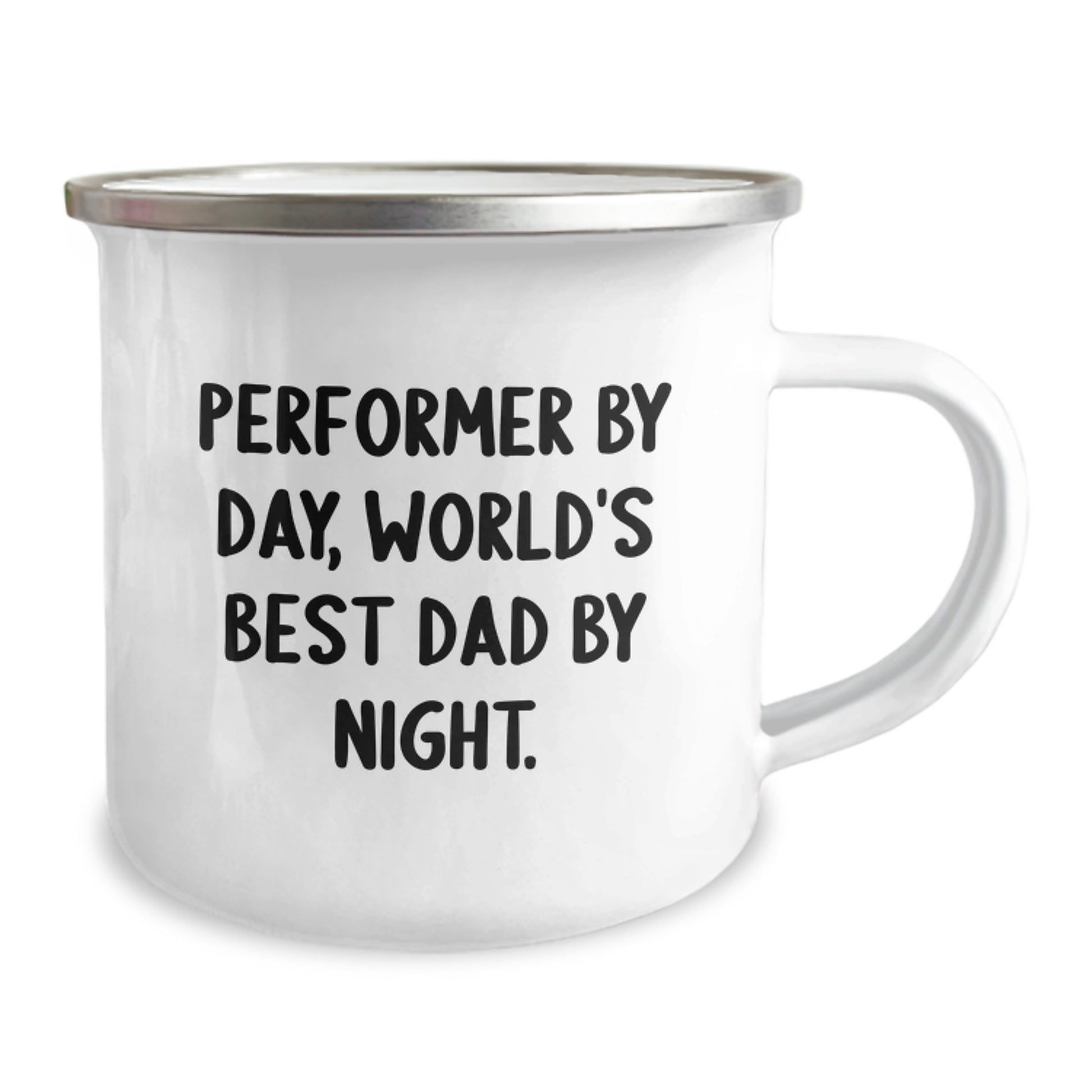 Performer Camping Mug Funny Graduation Gifts from Dad, Perfect for Performer Friends and Family, 'Performer By Day, World's Best Dad By Night.' - Image 2