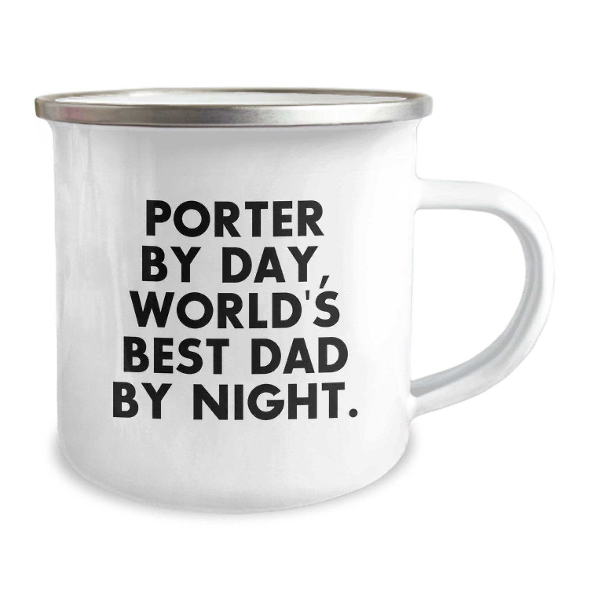 Porter By Day, World's Best Dad By Night Funny Camping Mug, Gifts for Porter, Men, Friends, Coworkers, Family from You, Unique Graduation Gifts - Image 2