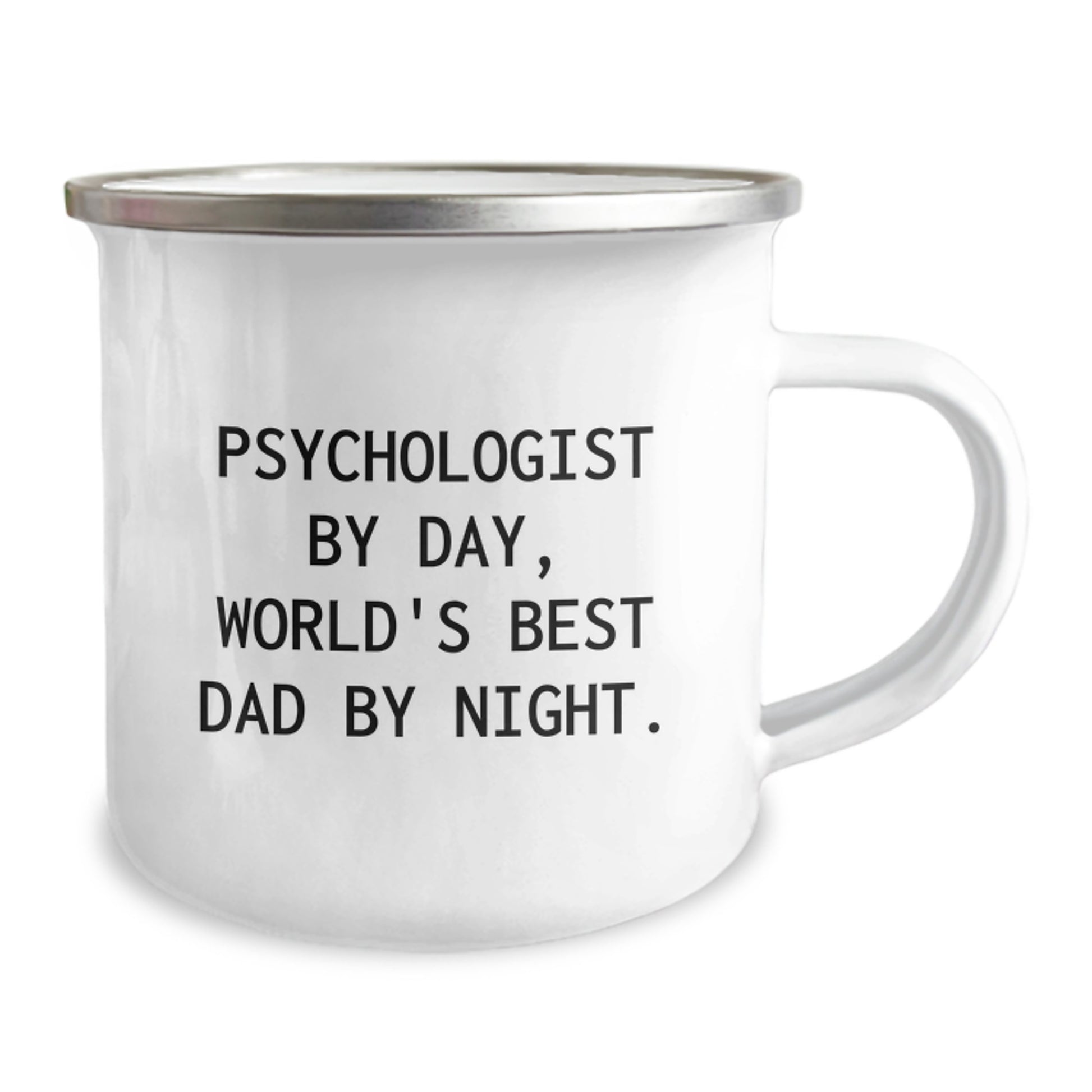 Psychologist Gifts for Him, Funny Camping Mug by Day, World's Best Dad by Night., Gifts from Dad to Psychologist, 12 oz Stainless Steel - Image 2