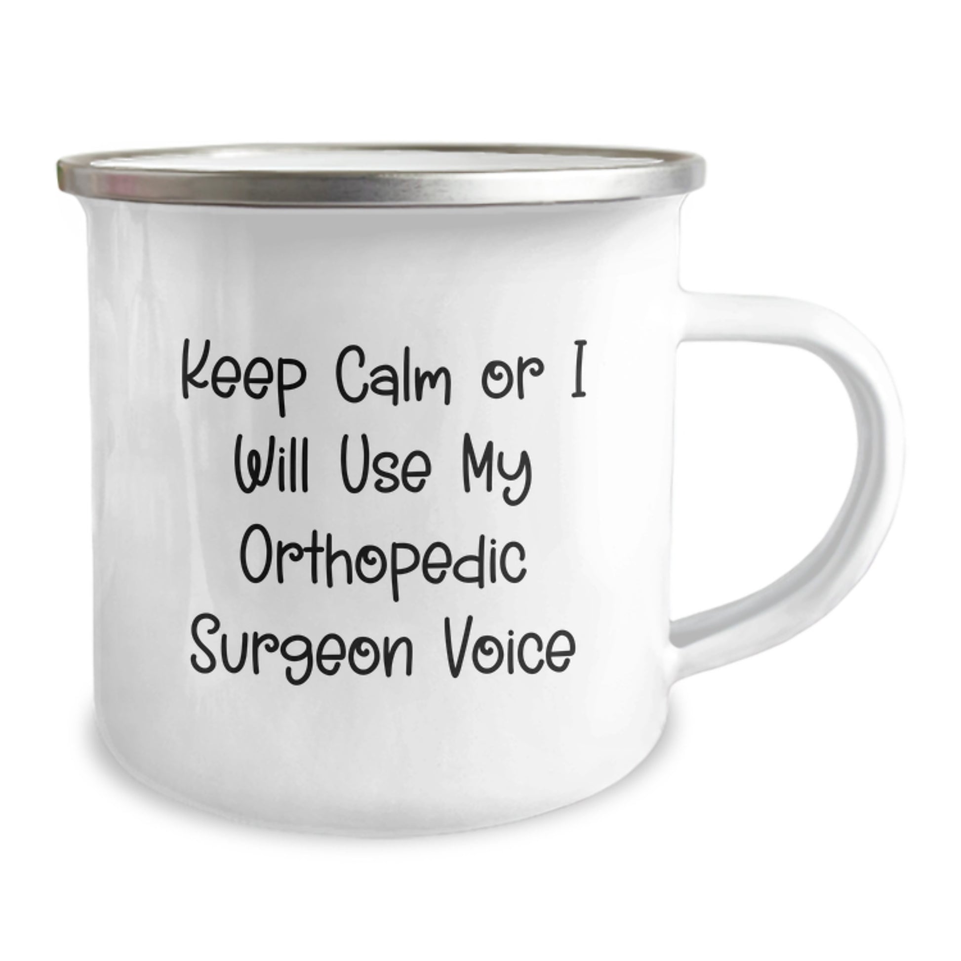 Funny Orthopedic Surgeon Gifts for Men from Friends - Keep Calm Or I Will Use My Orthopedic Surgeon Voice Camping Mug, Graduation Unique Gifts - Image 2
