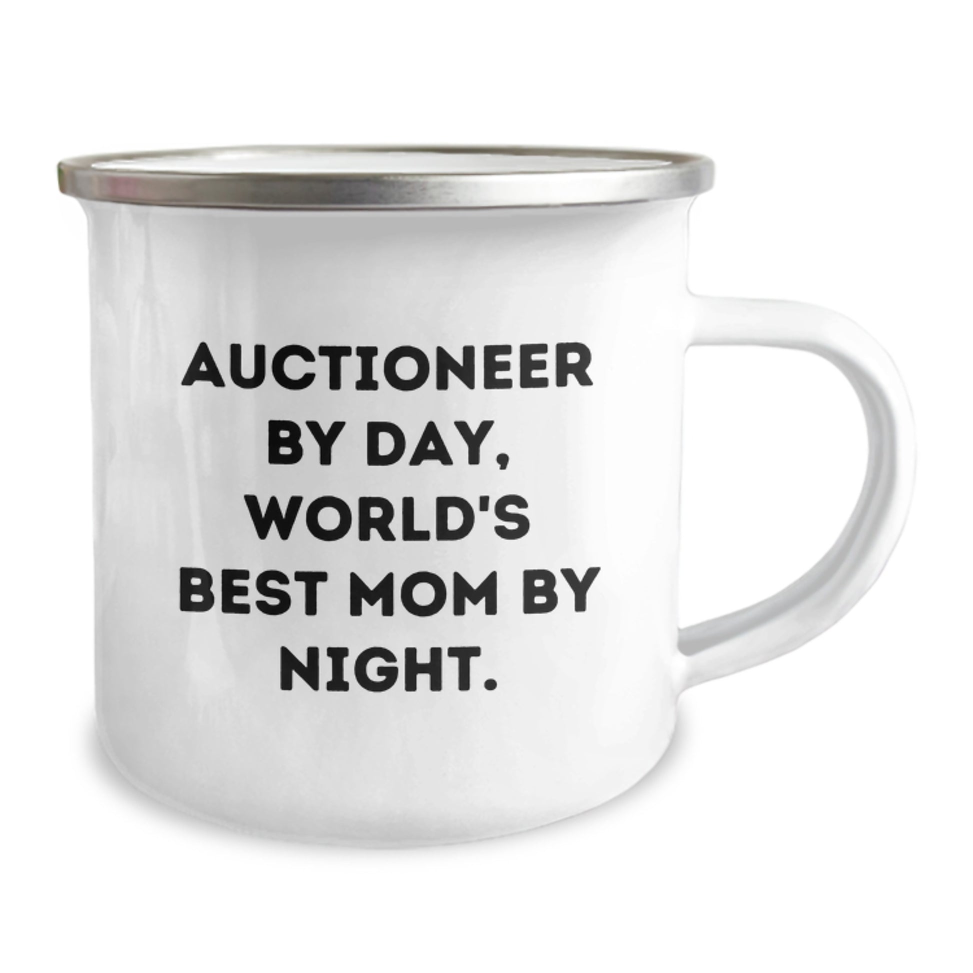 Funny Auctioneer Gifts for Men - 'Auctioneer By Day, World's Best Mom By Night' Christmas Unique Mugs for Camping Enthusiasts - Image 2