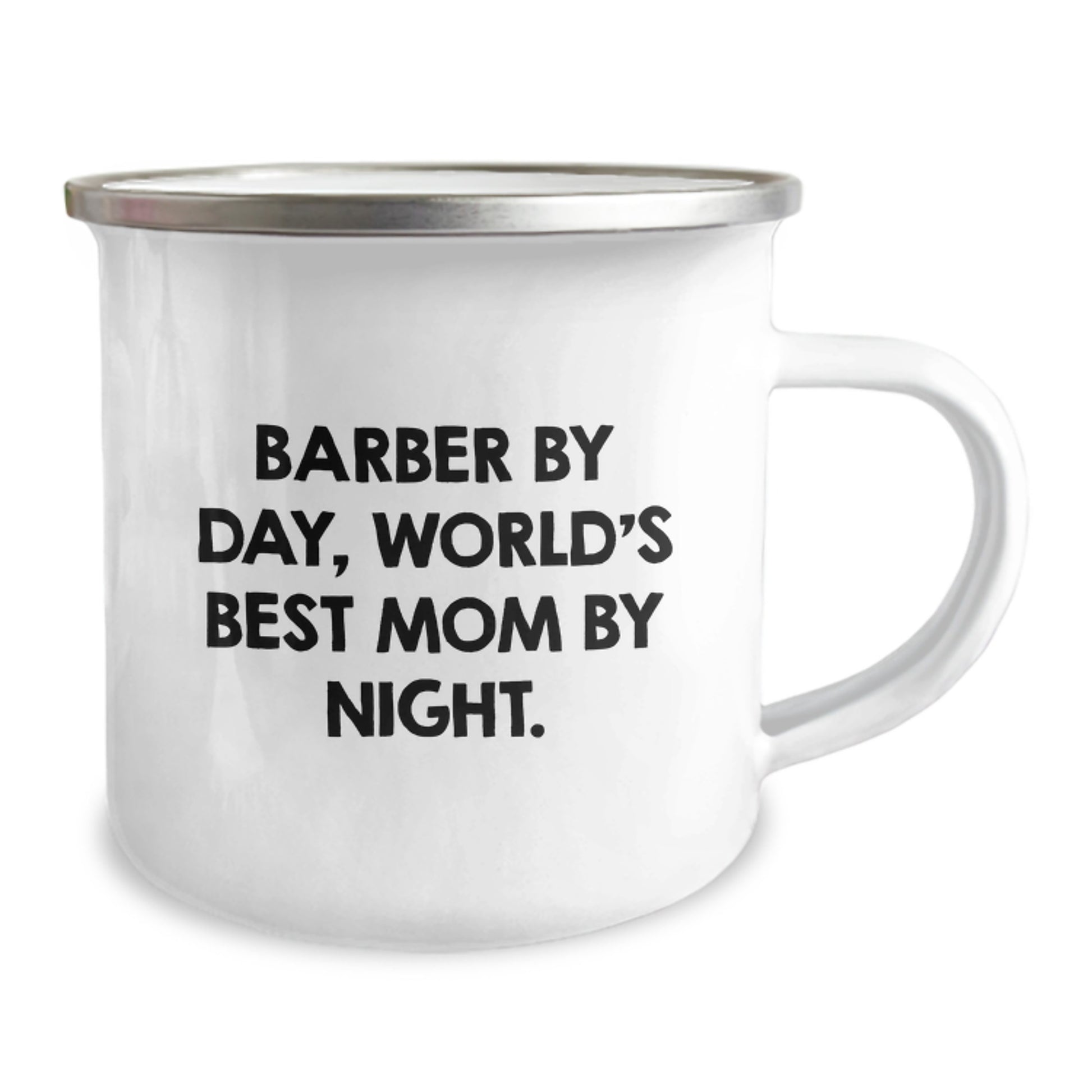 Funny Barber Gifts from Mom - World's Best Mom By Night - 12 oz Camping Mug for Birthday, Gifts for Barber, Men, Friends, and Family - Image 2