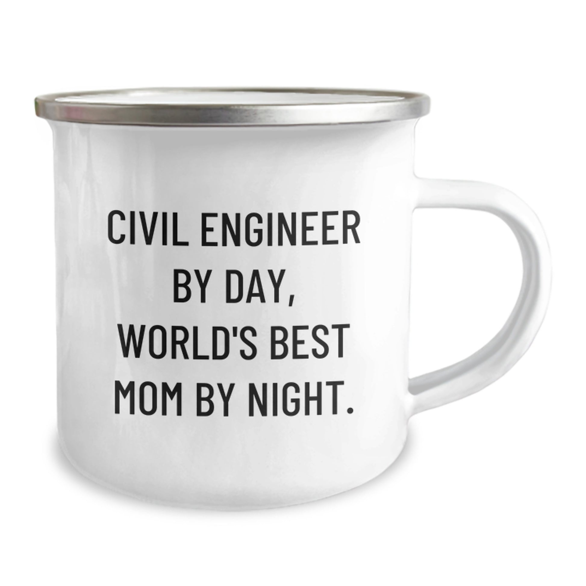 Civil Engineer Gifts, Camping Mug, World's Best Mom By Night - Funny Quote, Birthday Unique Gifts from Mom - Image 2
