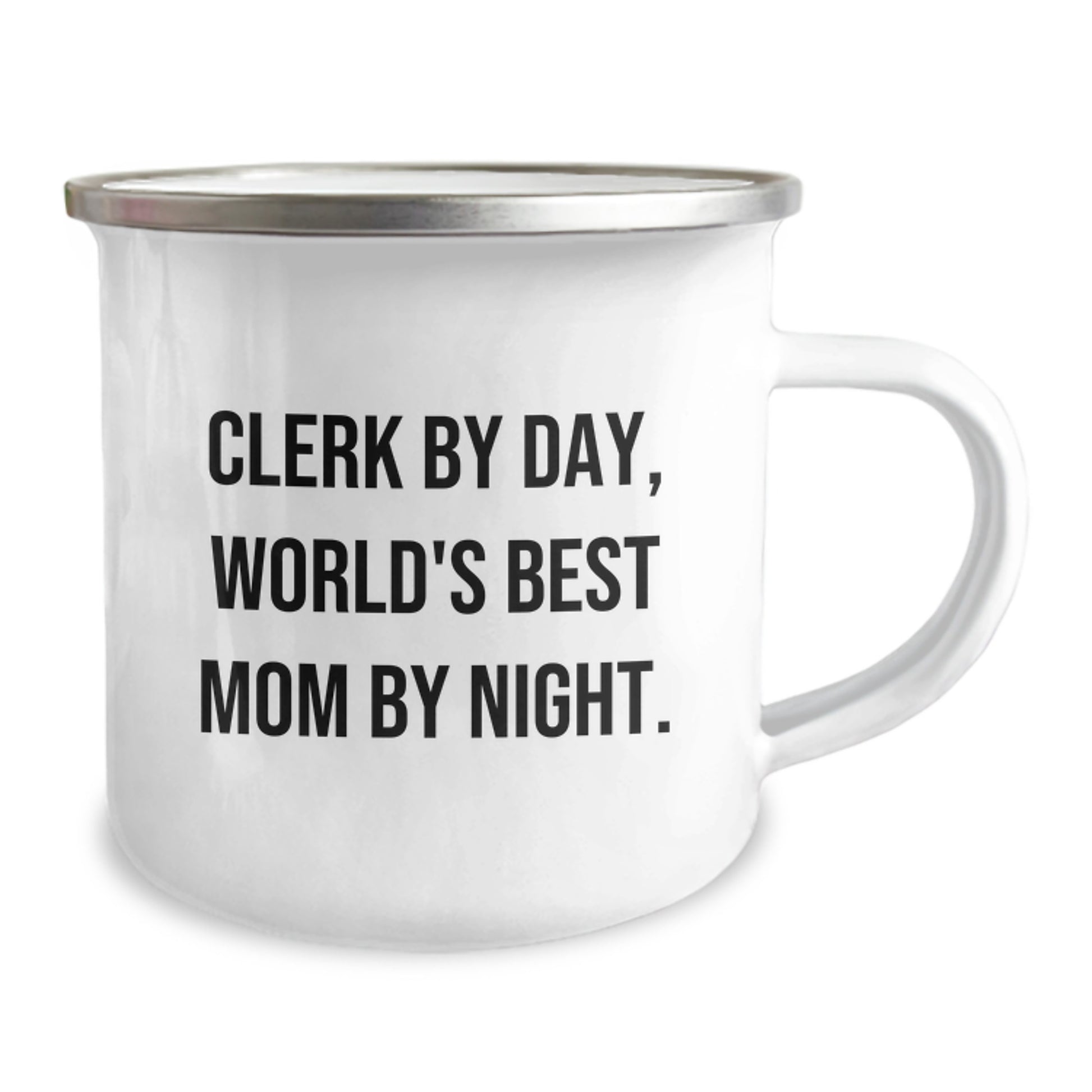 Fun Clerk Gifts - Camping Mug, Clerk By Day, World's Best Mom By Night., Gifts from Family, for Clerk Birthday Unique - Image 2