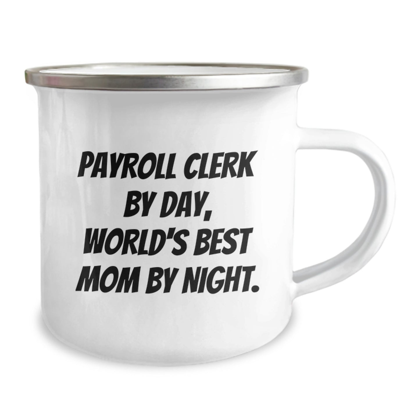 Funny Payroll Clerk Gifts from Friends - Payroll Clerk by Day, World's Best Mom by Night. Christmas Unique Mugs for Payroll Clerk - Image 2