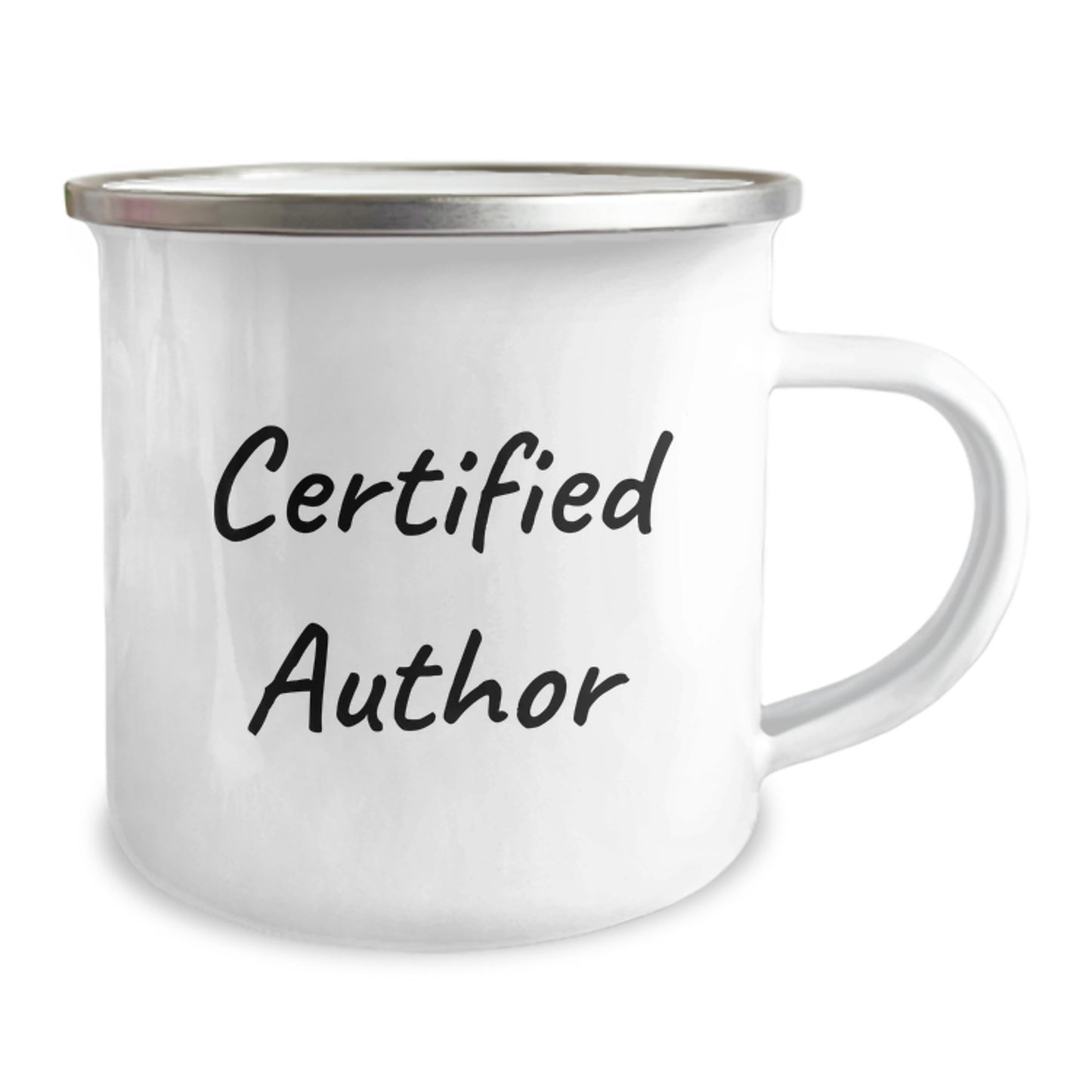Funny Author Gifts from Men to Friends - Quote Author Camping Mug, Unique Christmas Unique Gifts for Authors, Enamel Camping Mug, Stainless Steel Mug, 12 oz Author Mug - Image 2