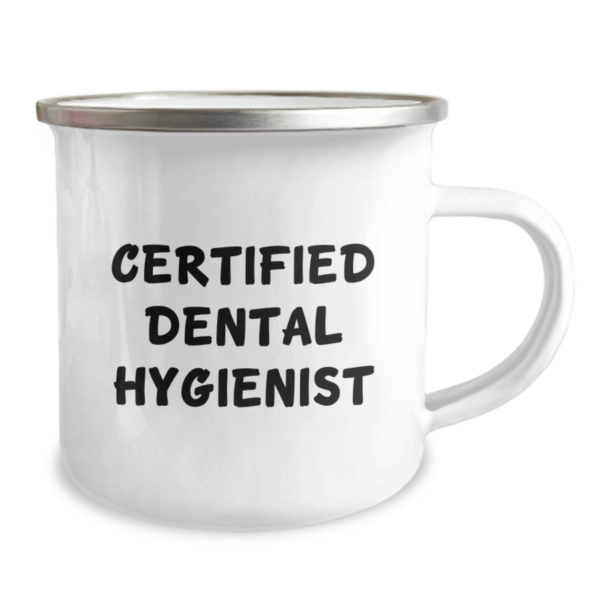 Certified Dental Hygienist Funny Gifts from Friends for Graduation Unique Camping Mug for Her, 'Good Hygiene is Key', 12 oz Stainless Steel with Enamel Finish - Image 2