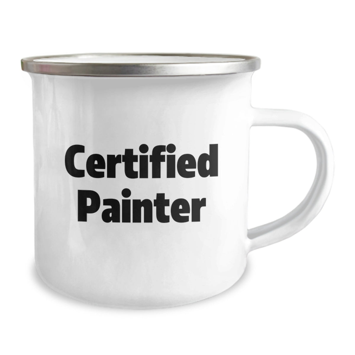 Funny Painter Gifts for Him, Birthday Unique Gifts from Friends, Certified Painter Camping Mug with Funny Quote - 12 oz Stainless Steel with Enamel Finish - Image 2