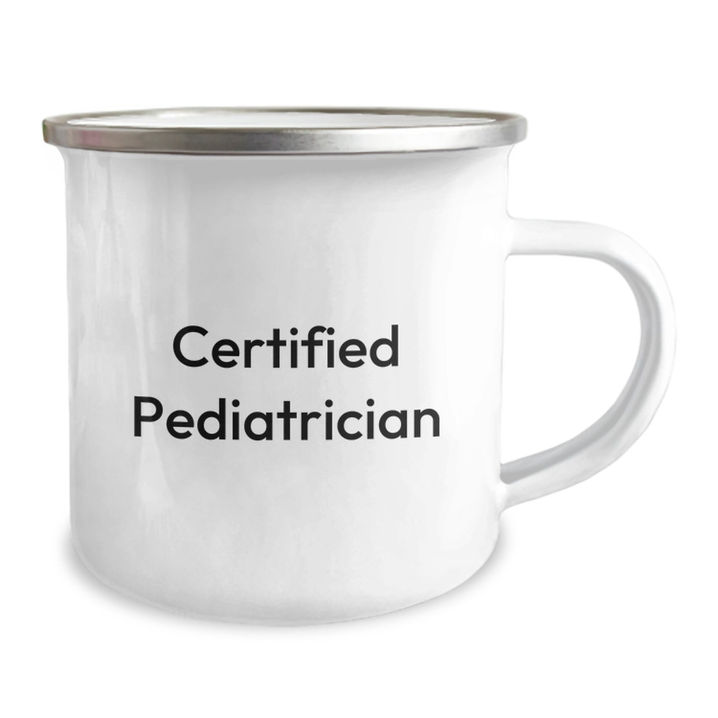Funny Quotes from the Pediatrician, Birthday Unique Gifts for Pediatrician Friends, Camping Mug with Stainless Steel Enamel Finish - Image 2