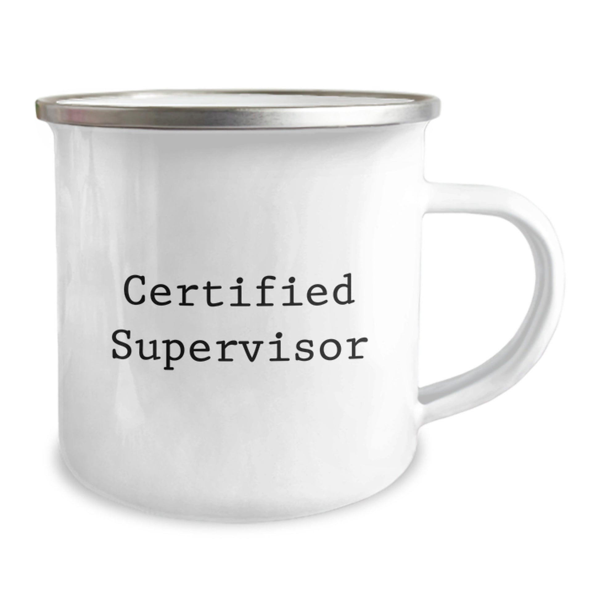 Funny Supervisor Gifts from Friends - Certified Supervisor Camping Mug for Graduation, Unique and Inspirational Quote, 12 oz Stainless Steel with Enamel Finish, Ideal Gift for Supervisor - Image 2