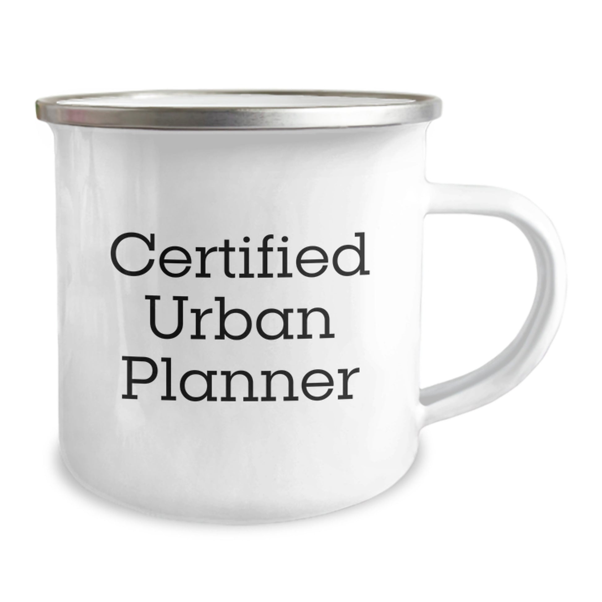 Funny Urban Planner Gifts from Friends to Family Members for Graduation - 'Certified Urban Planner' Quote on Camping Mug, 12 oz Stainless Steel - Image 2
