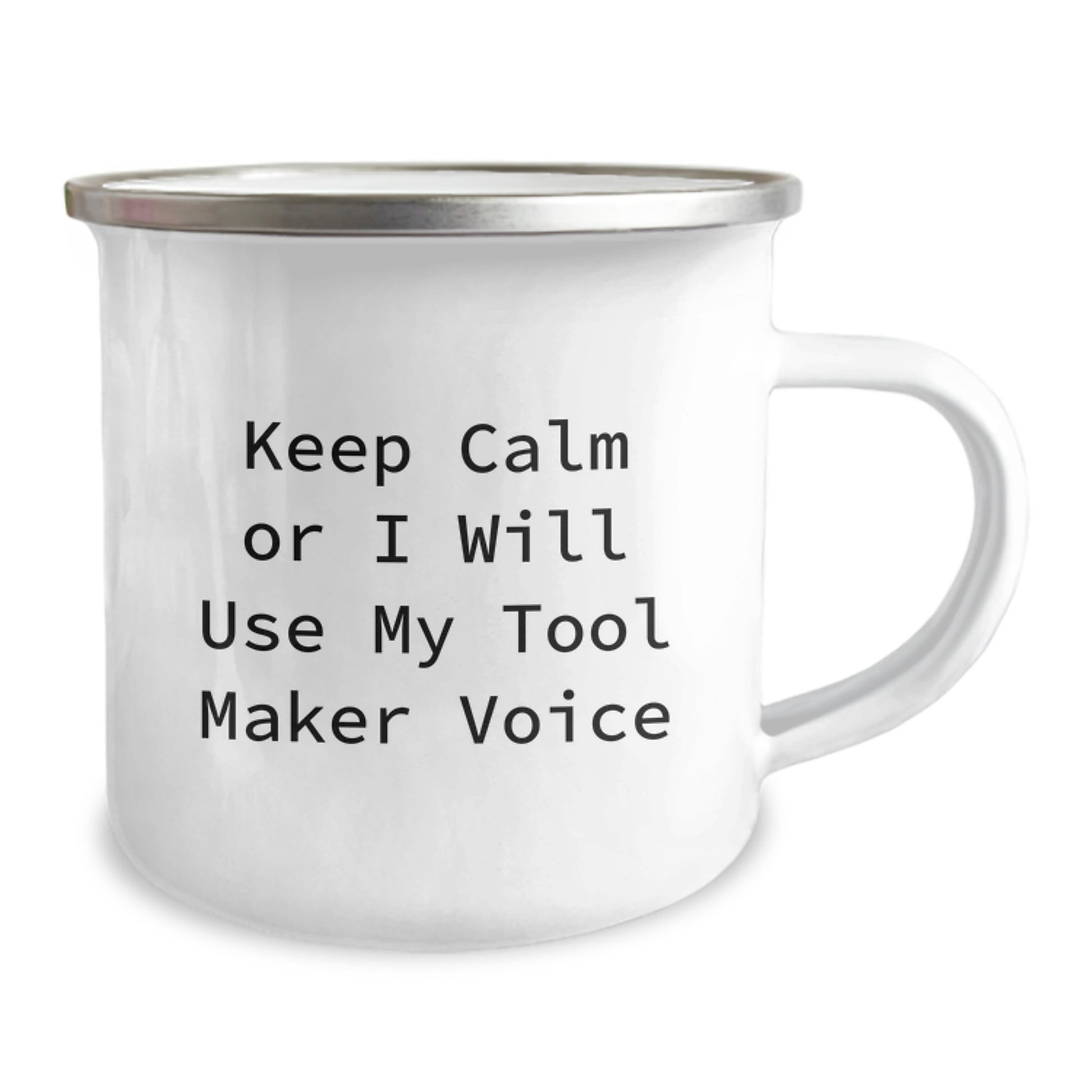 Funny Tool Maker Gifts from Friends for Tool Maker on Father's Day Unique Camping Mugs - Keep Calm Or I Will Use My Tool Maker Voice - Image 2