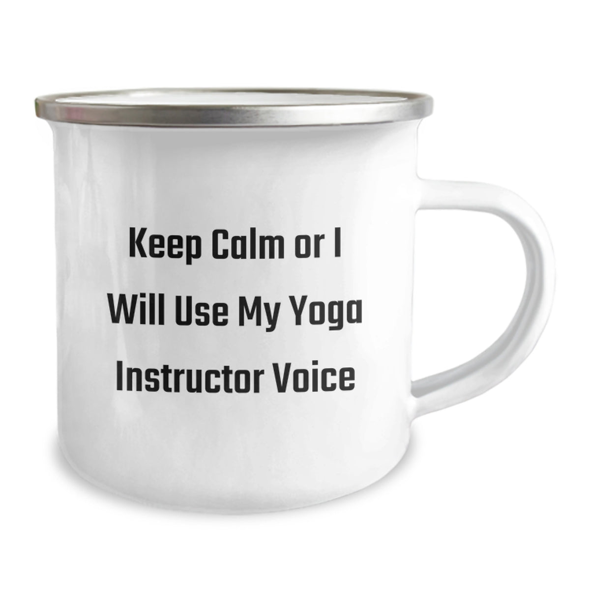 Funny Yoga Instructor Gifts from Friends, Unique Camping Mug for Yoga Instructor, Keep Calm Or I Will Use My Yoga Instructor Voice - Funny Gifts for Yoga Instructor Graduation - Image 2