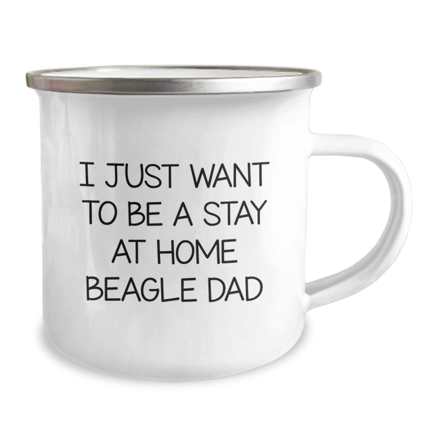 Funny Beagle Dog Gifts for Men, Birthday Unique Beagle Dad Camping Mug, I Just Want To Be A Stay At Home Beagle Dad - Image 2