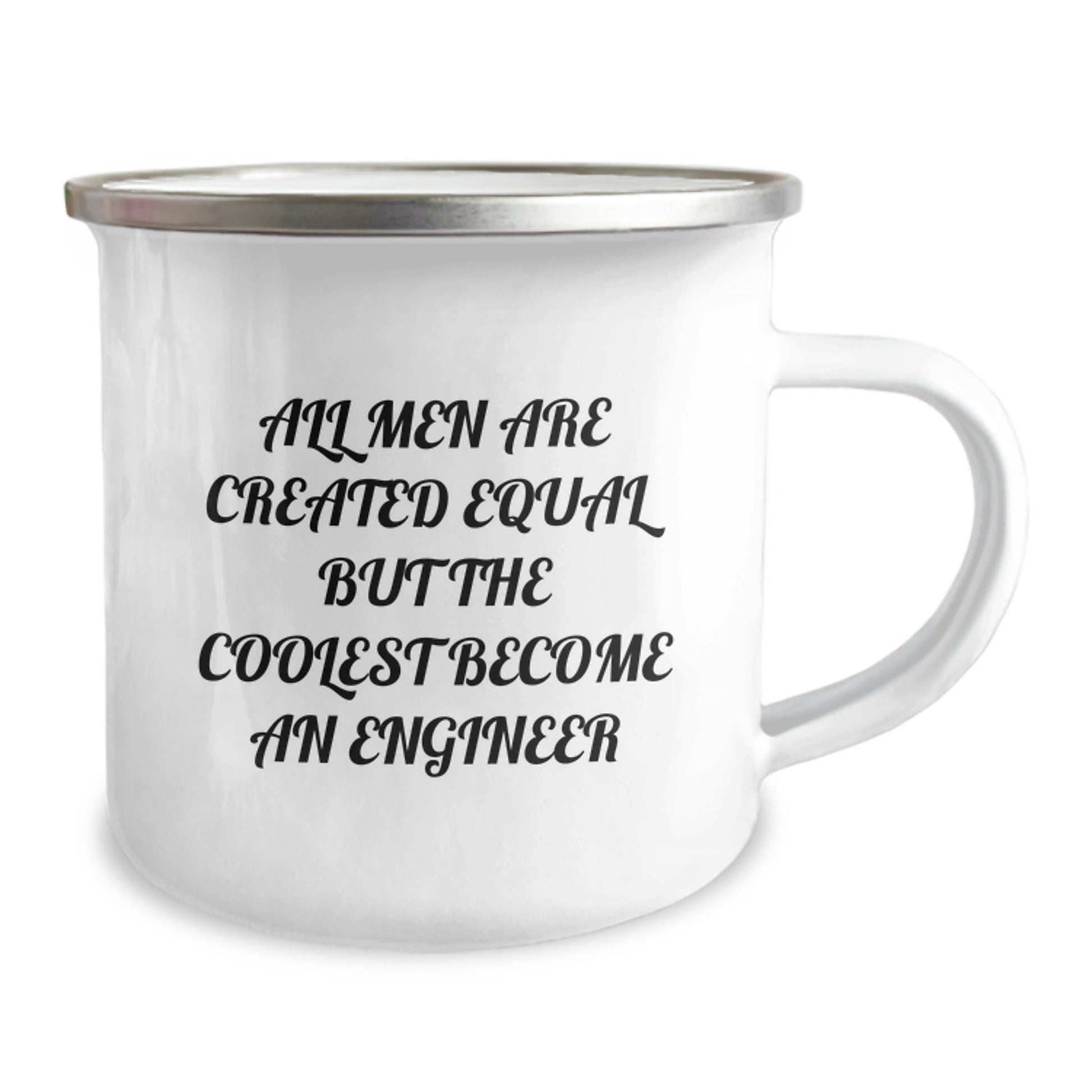 Funny Engineer Gifts for Men Dad - Father's Day Unique Ideas - Camping Mug Quote 'All Men Are Created Equal But The Coolest Become An Engineer' - Image 2