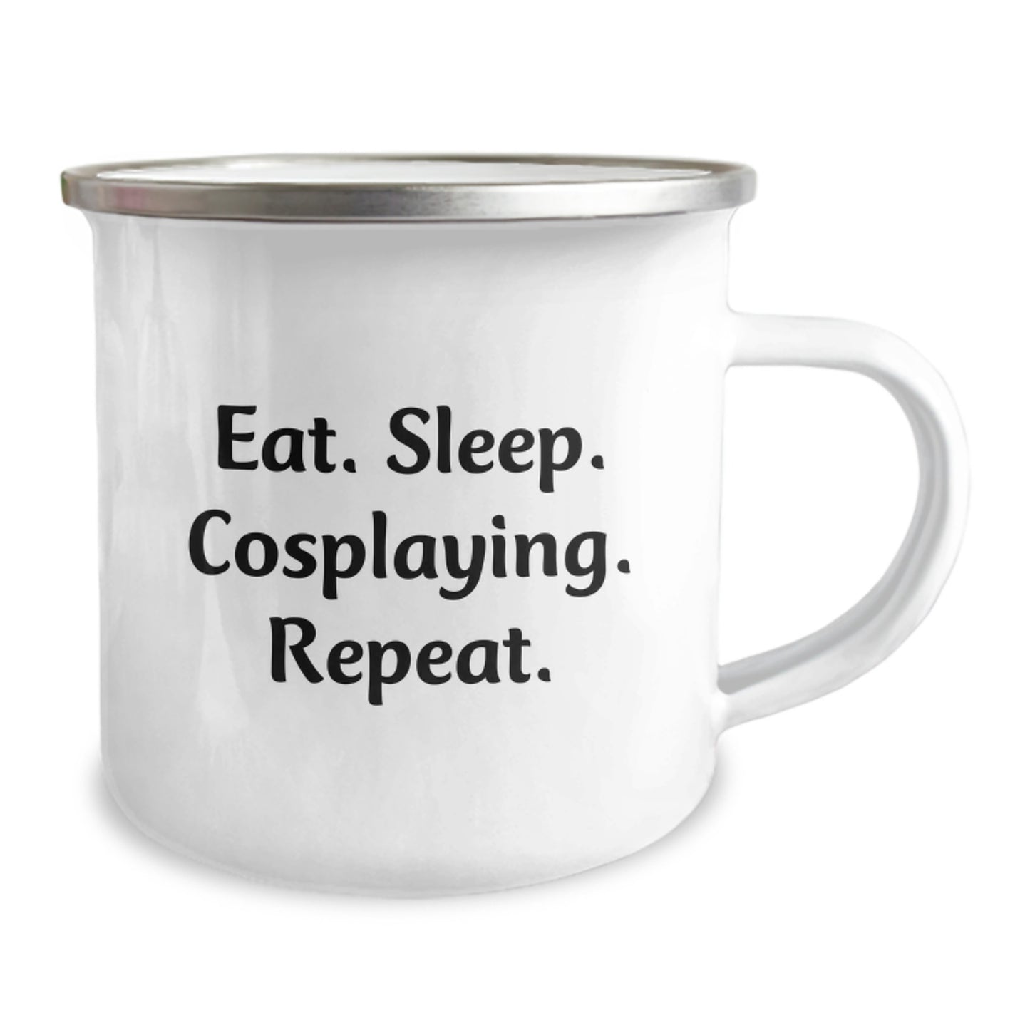 Funny Cosplaying Gifts for Cosplayers, Birthday Unique Gifts from Friends, Stainless Steel Enamel Camping Mug - Image 2