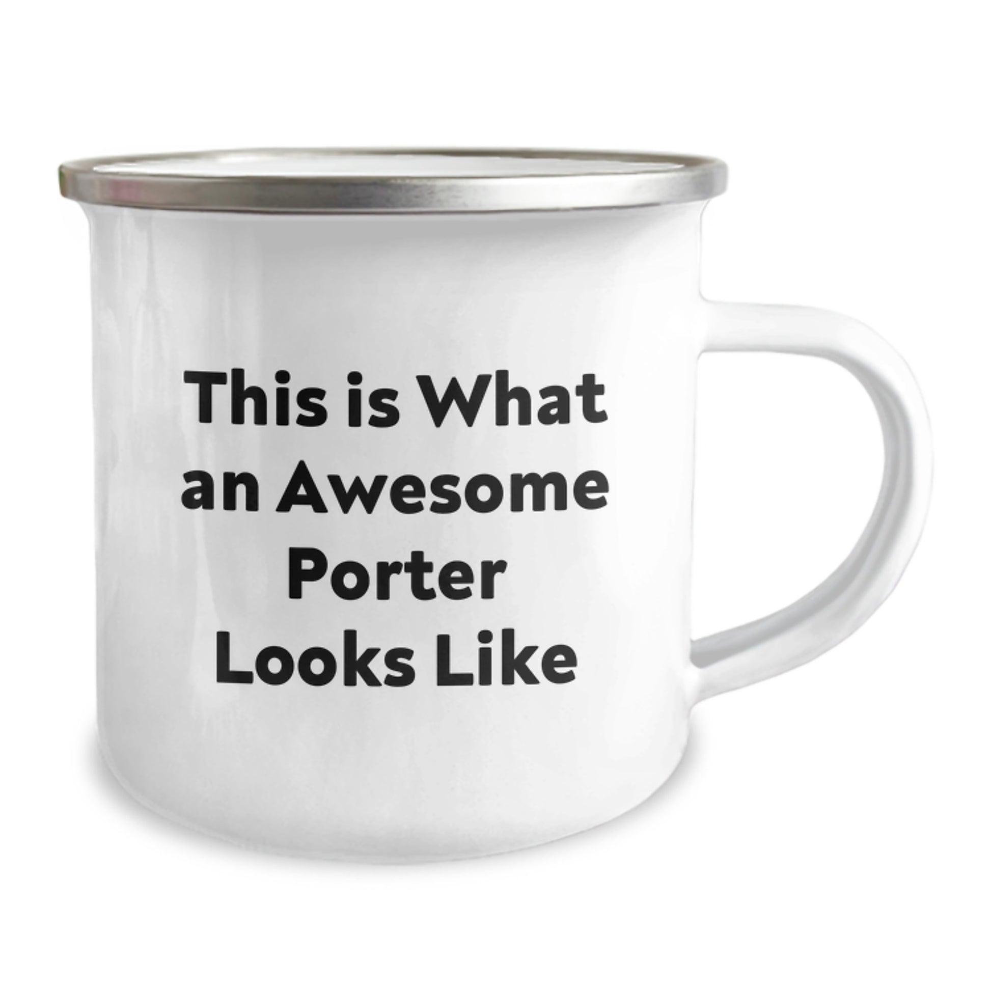 Funny Porter Gifts from Men for Their Awesome Porter on Valentine's - This Is What An Awesome Porter Looks Like Camping Mug - Image 2