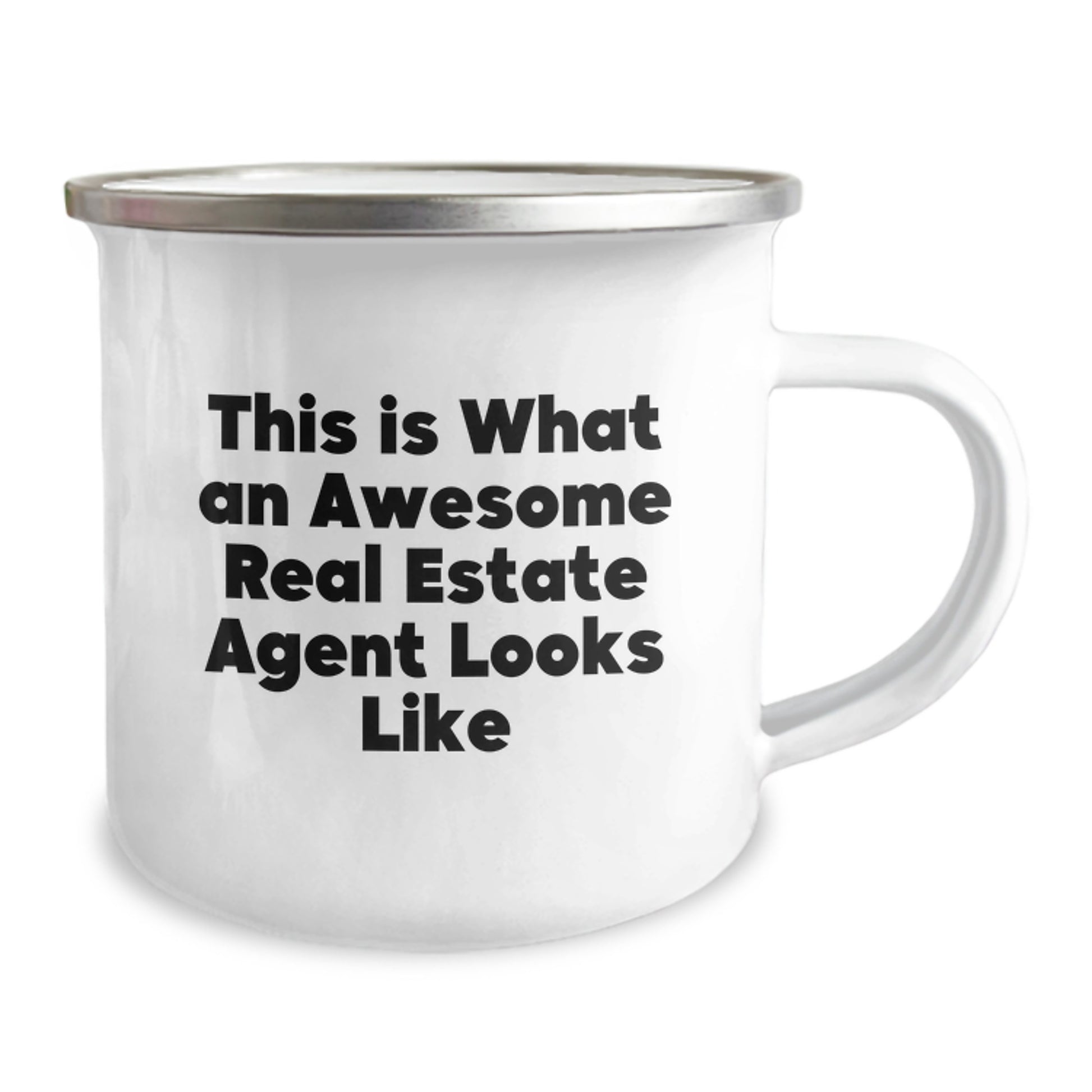 Funny Real Estate Agent Gifts from Friends for Birthday - This Is What An Awesome Real Estate Agent Looks Like Camping Mug - Image 2