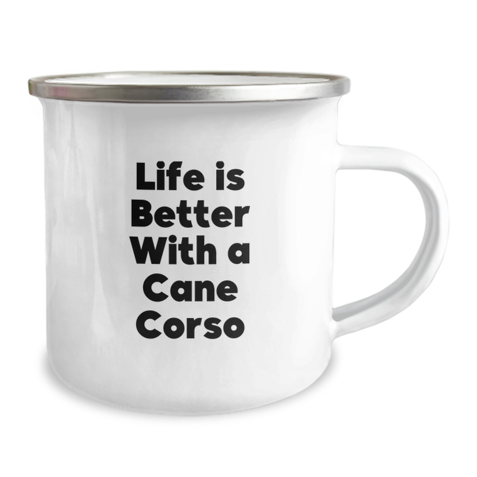 Cane Corso Dog Lovers Camping Mug Gifts from Family, Friends, Coworkers, and More for Graduation Unique Gifts with Quote 'Life Is Better With A Cane Corso' - Image 2