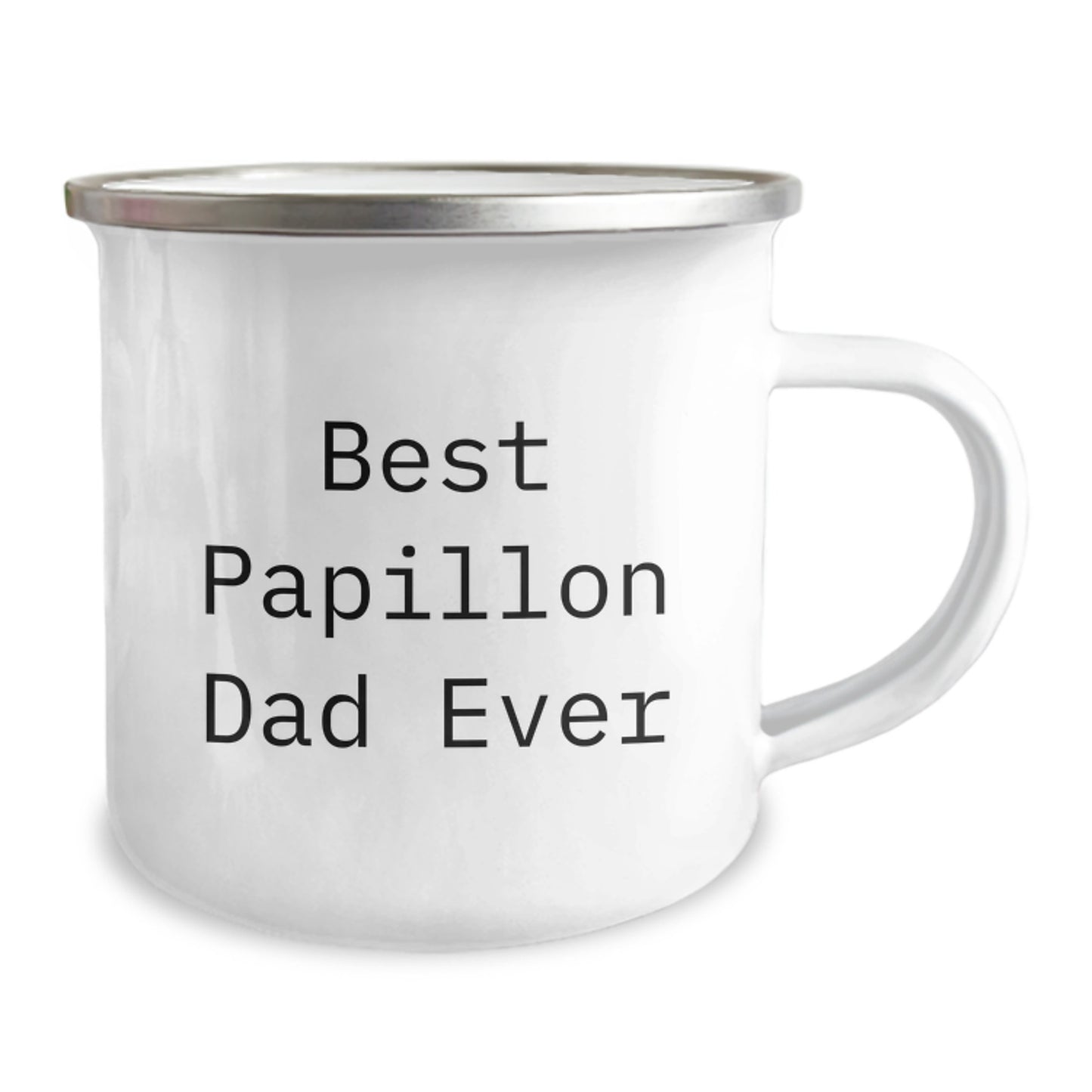 Papillon Dog Lovers Gifts from Friends for Dad - Funny Camping Mug for Graduation, Best Papillon Dad Ever - Image 2