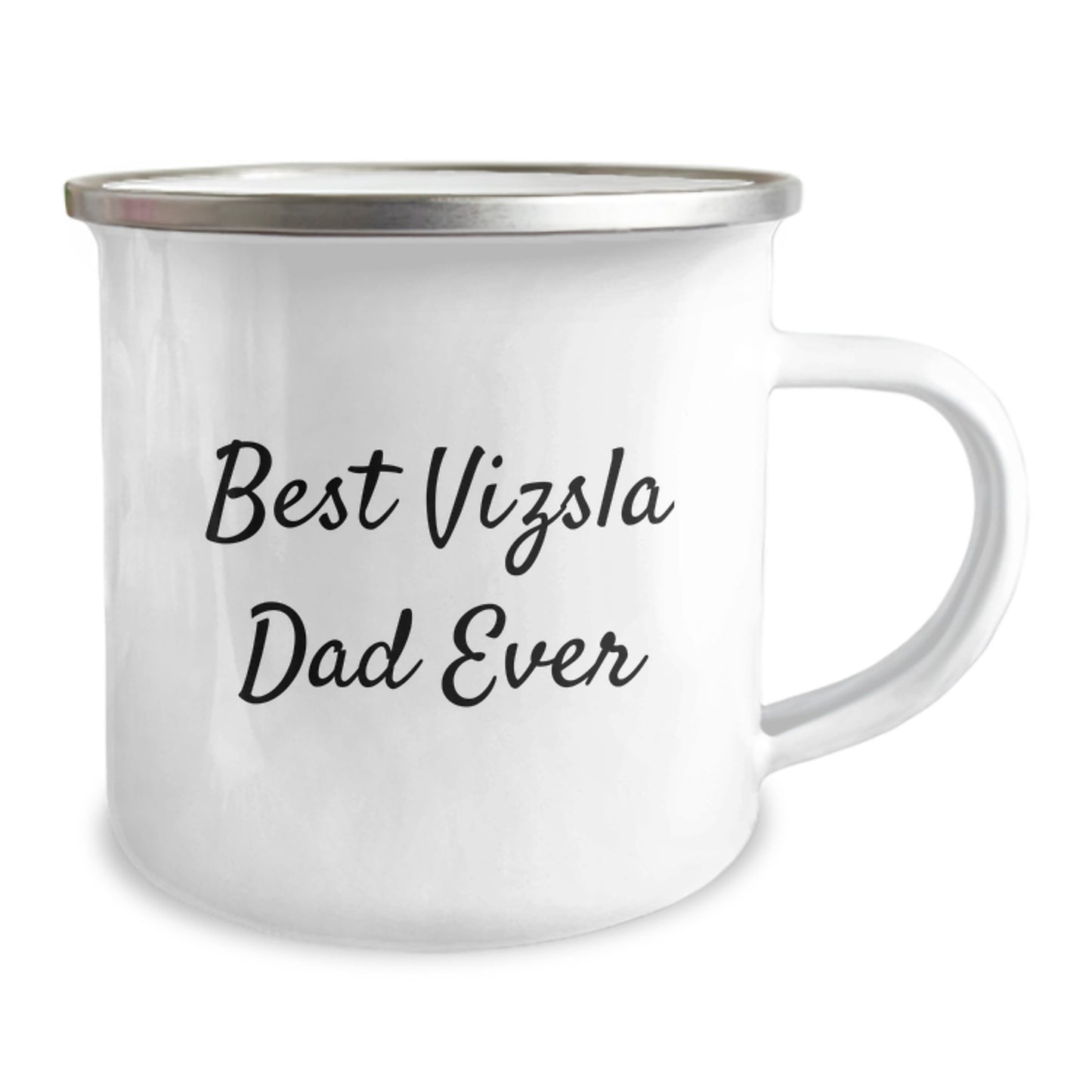 Funny Vizsla Dog Lover Gifts for Best Dad Ever, Valentine's Unique Camping Mugs for Him, Dad's Special Cup from Family - Image 2