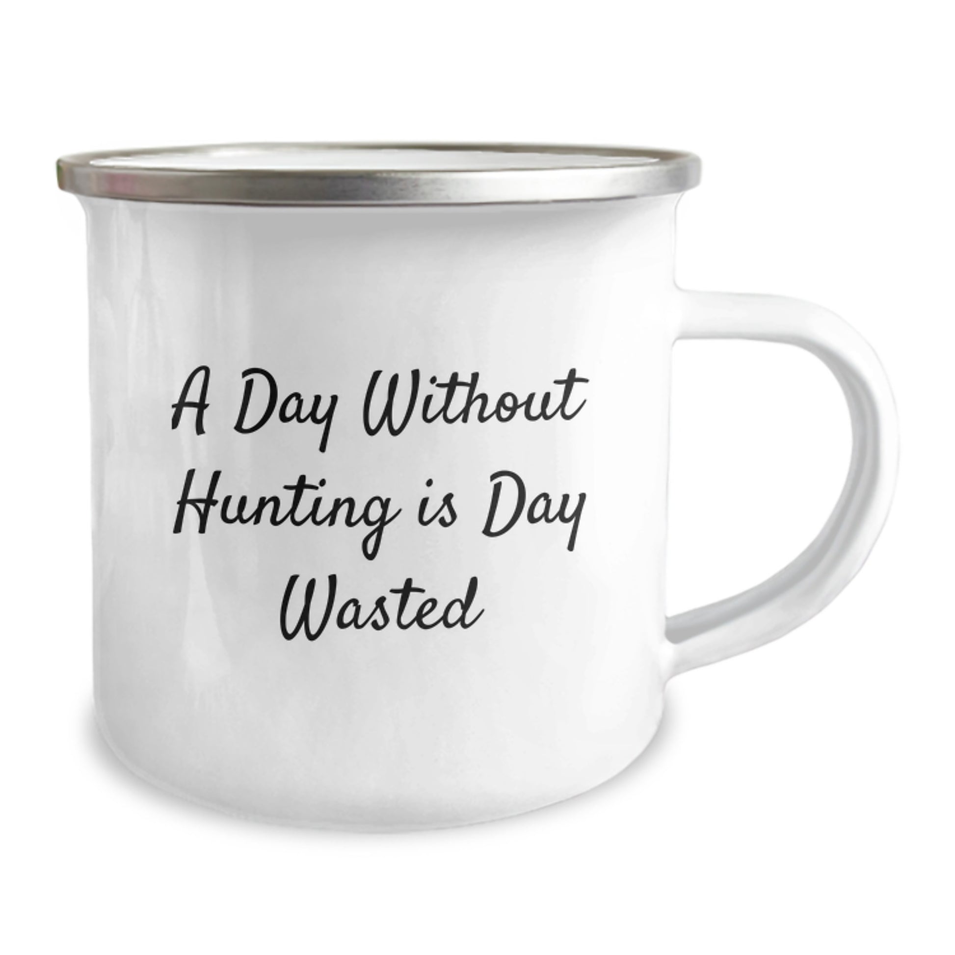 Funny Hunting Gifts for Men - 'A Day Without Hunting Is Day Wasted' Camping Mug, Gifts from Friends, Gifts for Hunting Lovers, Birthday Unique Gifts - Image 2