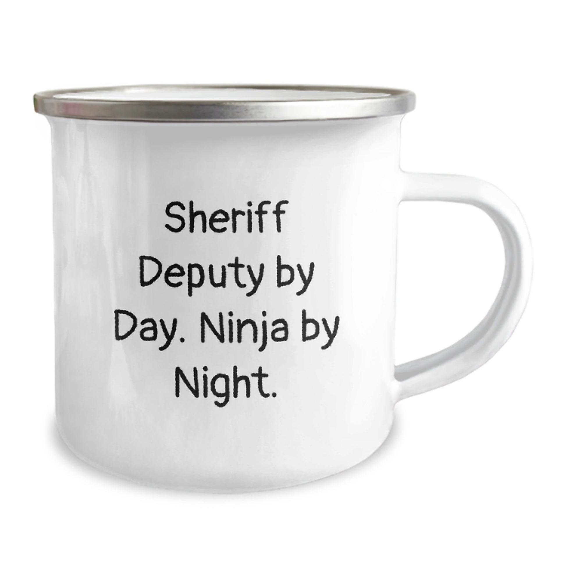 Funny Sheriff Deputy Gifts for Men, Christmas Unique Mugs with 'Sheriff Deputy By Day. Ninja By Night.' Quote, Camping Mug, Ideal Gift from Family and Friends - Image 2