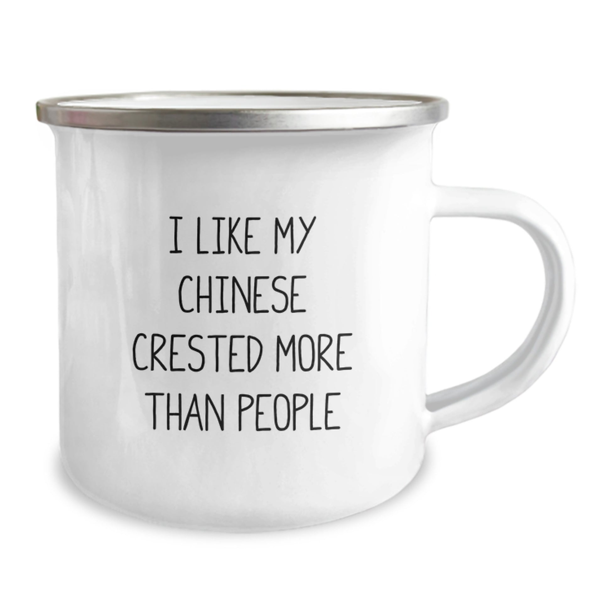 Funny Chinese Crested Dog Camping Mug Gifts for Chinese Crested Dog Lovers on Birthday by Friends - Unique Chinese Crested Dog Enthusiast Mug, I Like My Chinese Crested More Than People - Image 2