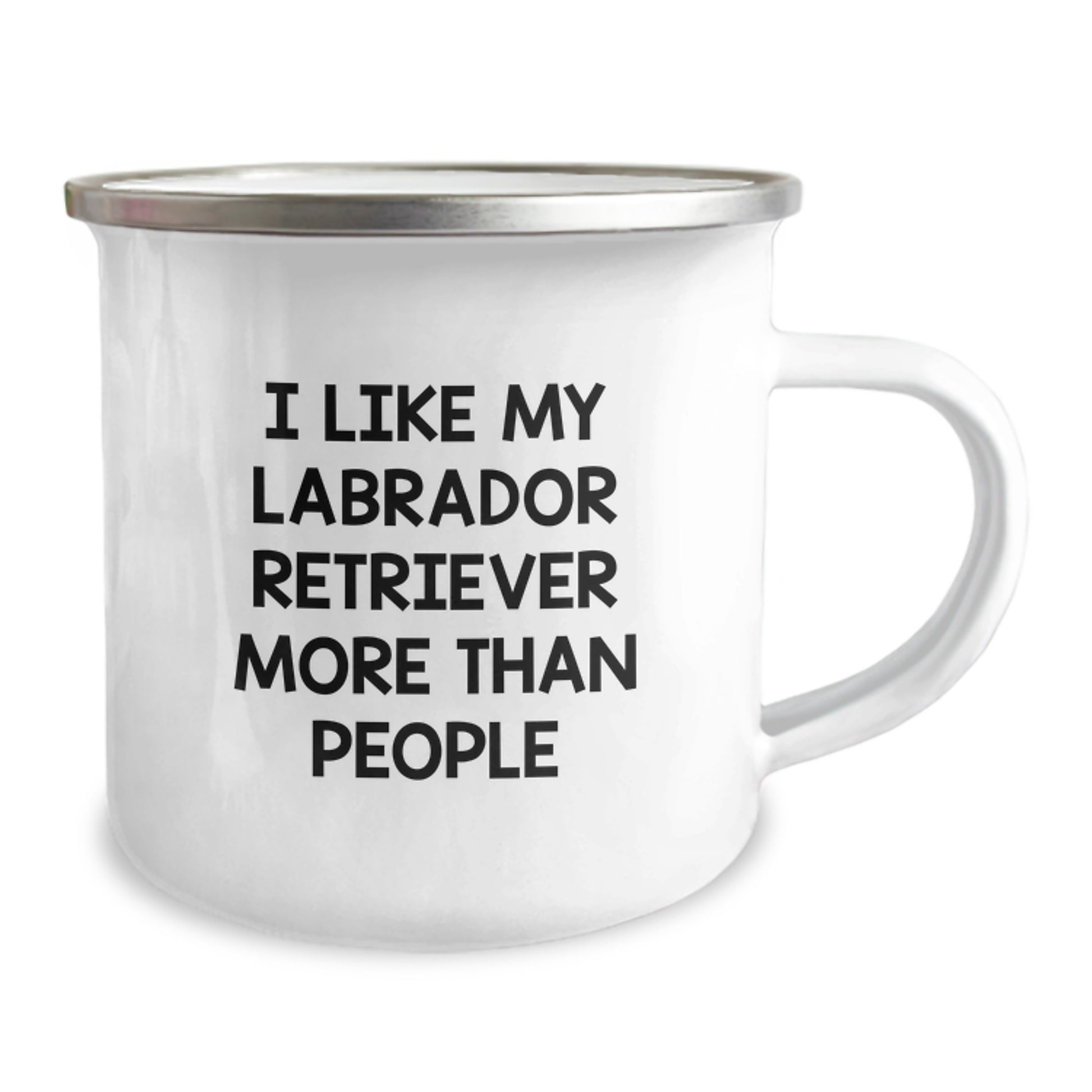 Labrador Retriever Dog Lovers Gifts from Family to Friends, 'I Like My Labrador Retriever More Than People' Funny Camping Mug for Graduation - Image 2